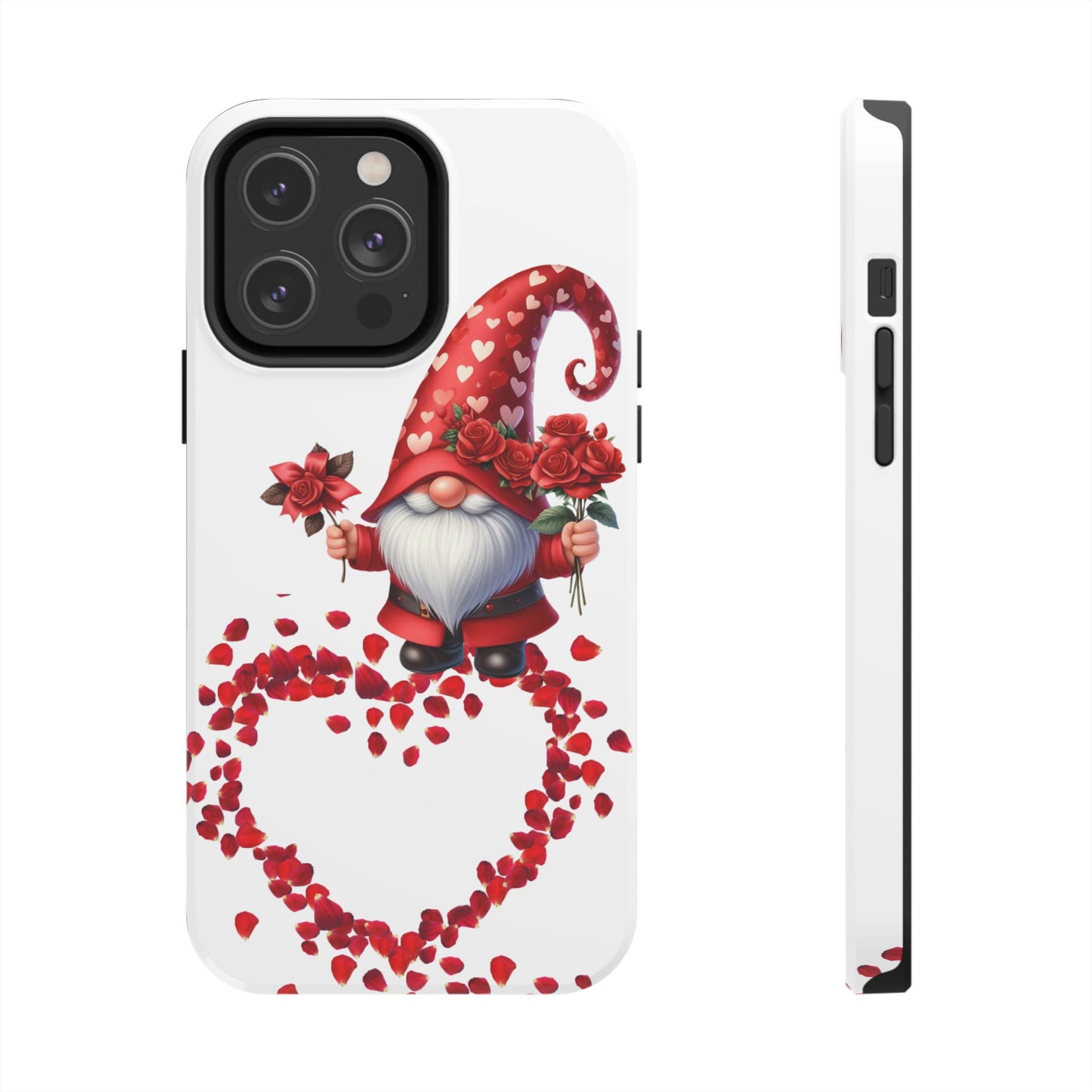 Gnome with roses-Valentines day iPhone case- Romantic & stylish design