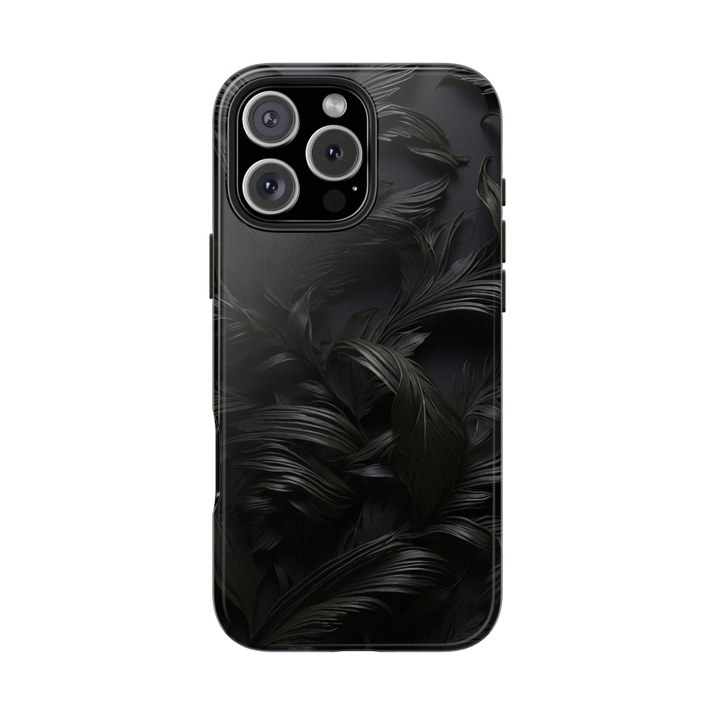 Black engraved Goth style Abstract Phone Case iPhone compatible