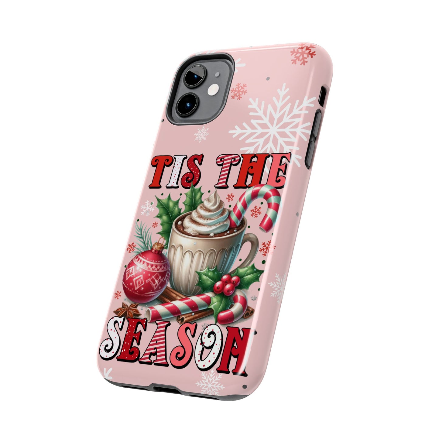 Candy Canes & Coco Christmas iPhone 16 Case, Christmas iPhone Cover, Festive Holiday Accessory, Cute Xmas Phone Protector, Winter Santa Tech