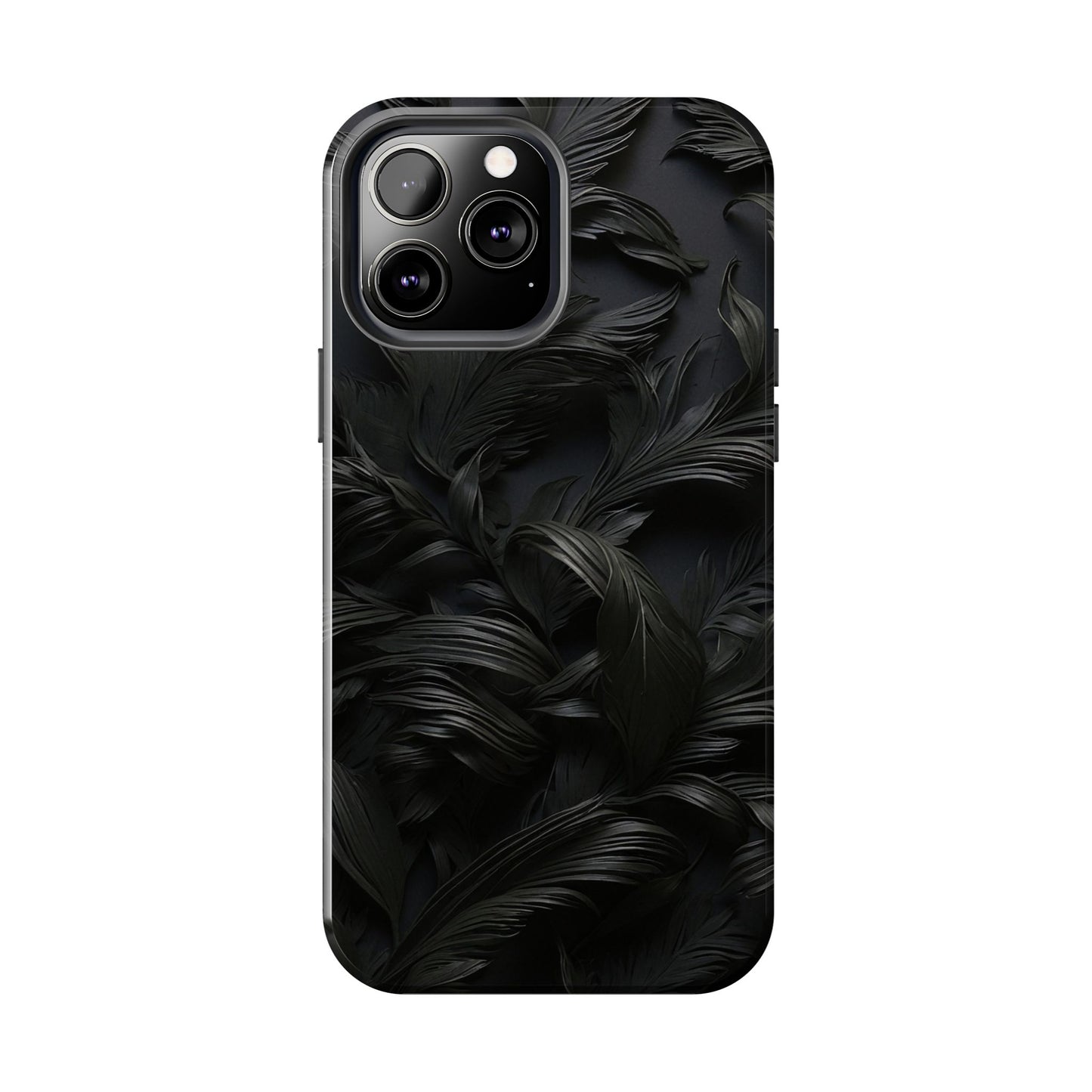 Black engraved Goth style Abstract Phone Case iPhone compatible
