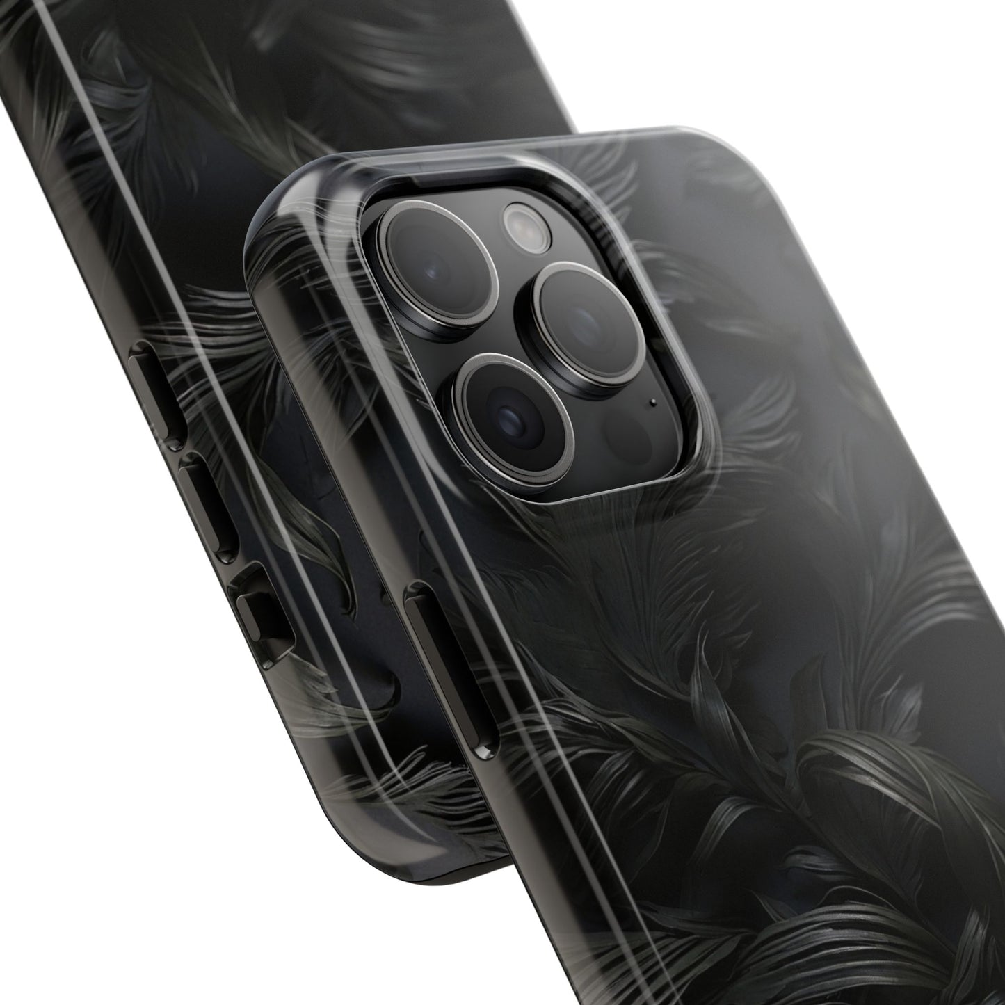 Black engraved Goth style Abstract Phone Case iPhone compatible