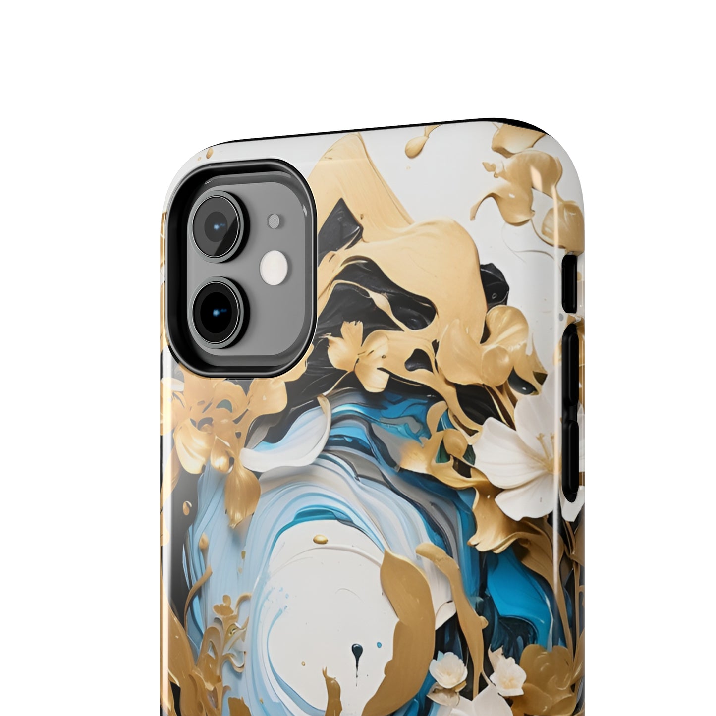 Blue & gold abstract Tough Phone Cases iPhone accessories