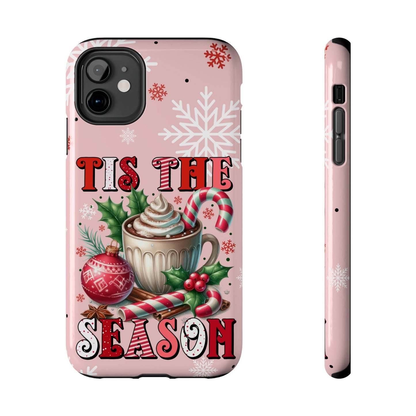 Candy Canes & Coco Christmas iPhone 16 Case, Christmas iPhone Cover, Festive Holiday Accessory, Cute Xmas Phone Protector, Winter Santa Tech
