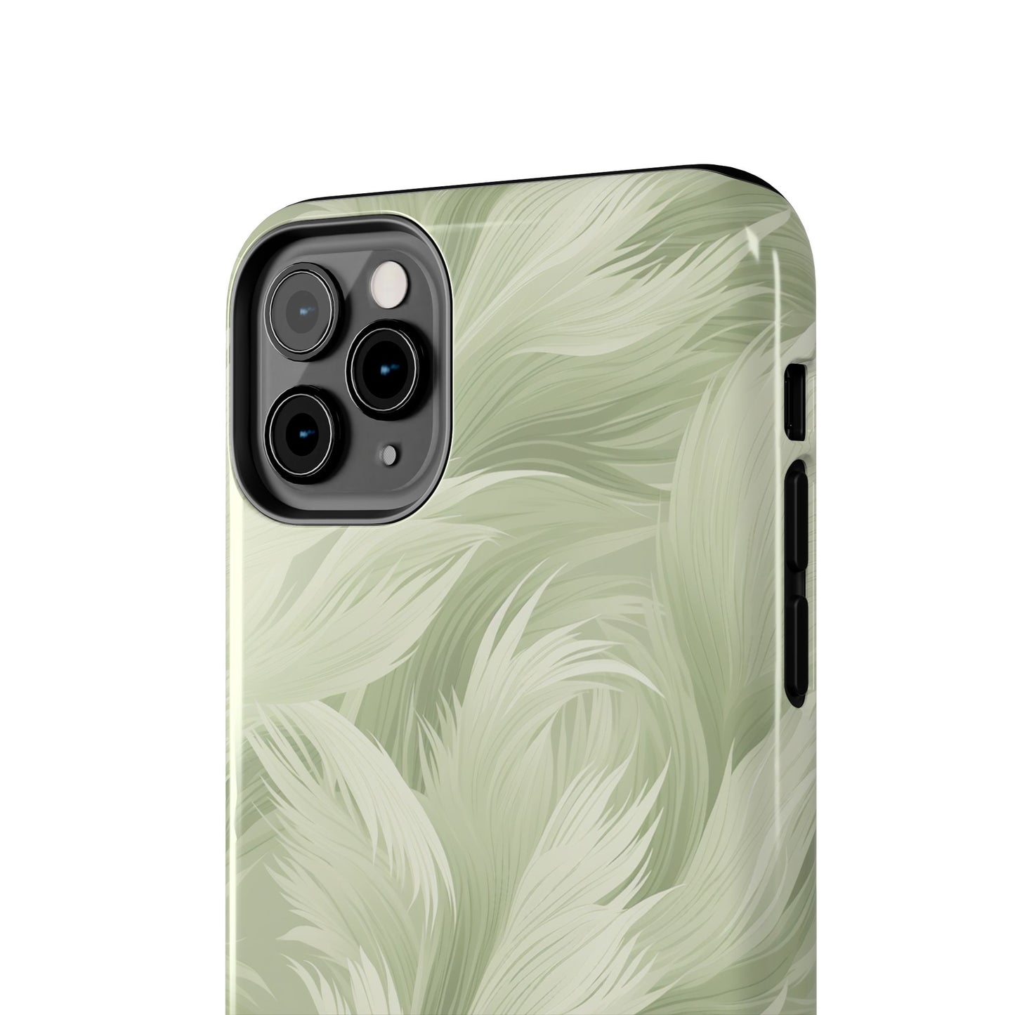 Feathered sage green Abstract Phone Case iPhone compatible