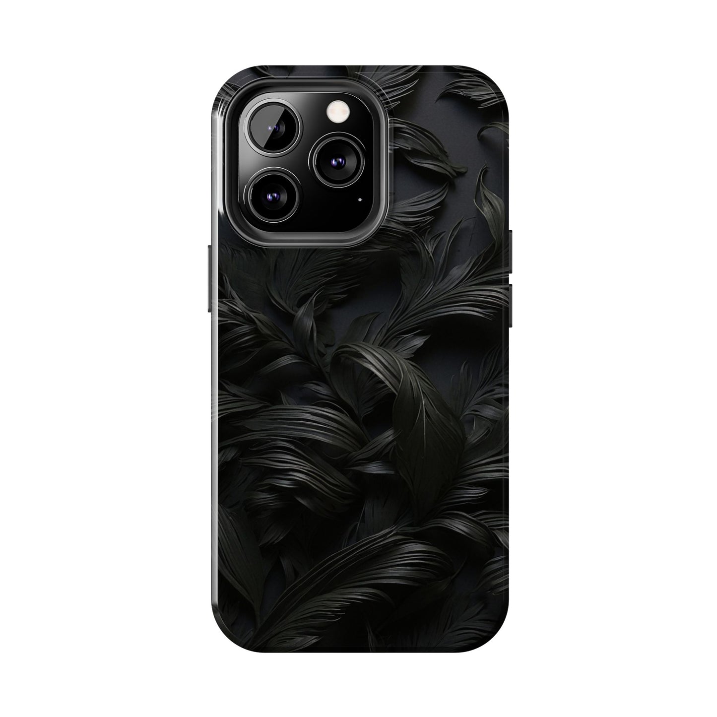 Black engraved Goth style Abstract Phone Case iPhone compatible