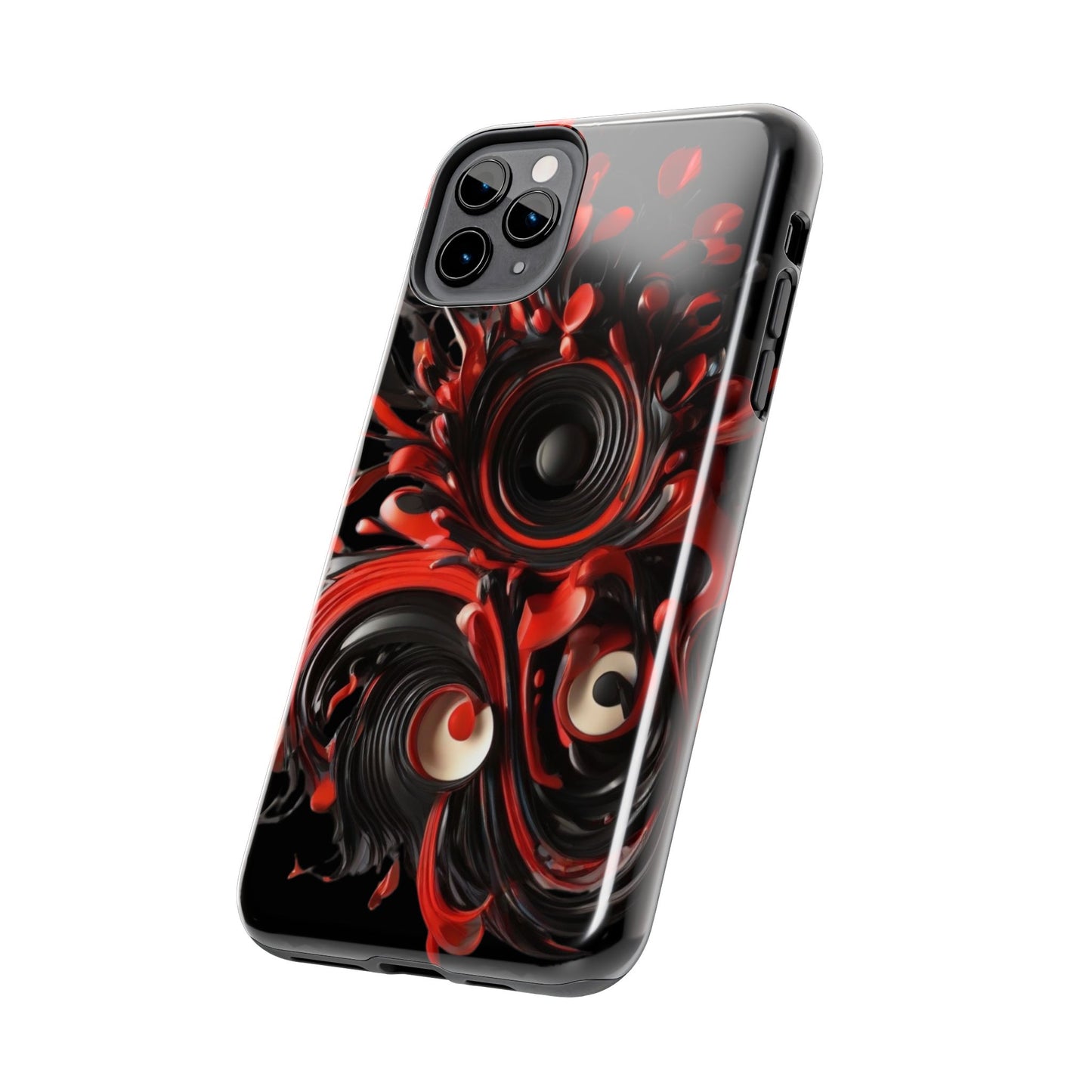 Red & Black Abstract Phone Case iPhone compatible
