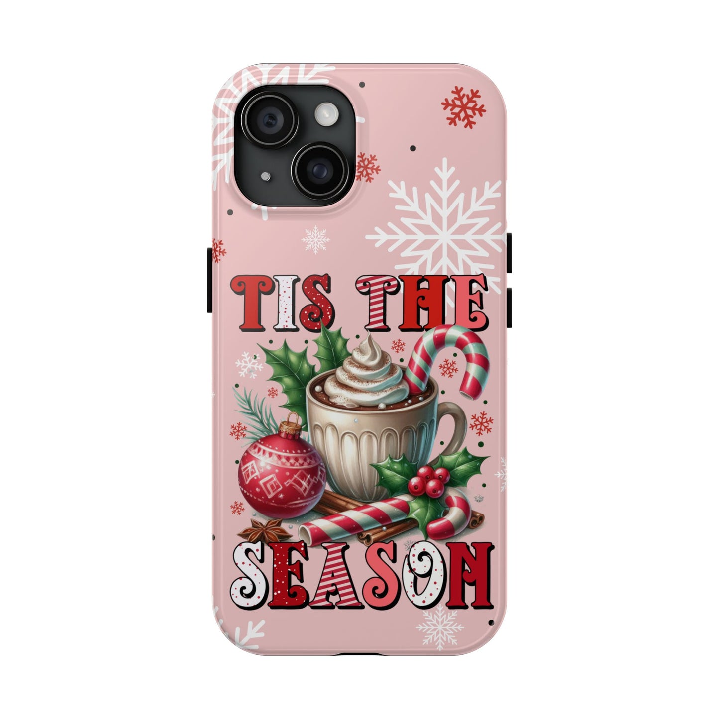 Candy Canes & Coco Christmas iPhone 16 Case, Christmas iPhone Cover, Festive Holiday Accessory, Cute Xmas Phone Protector, Winter Santa Tech