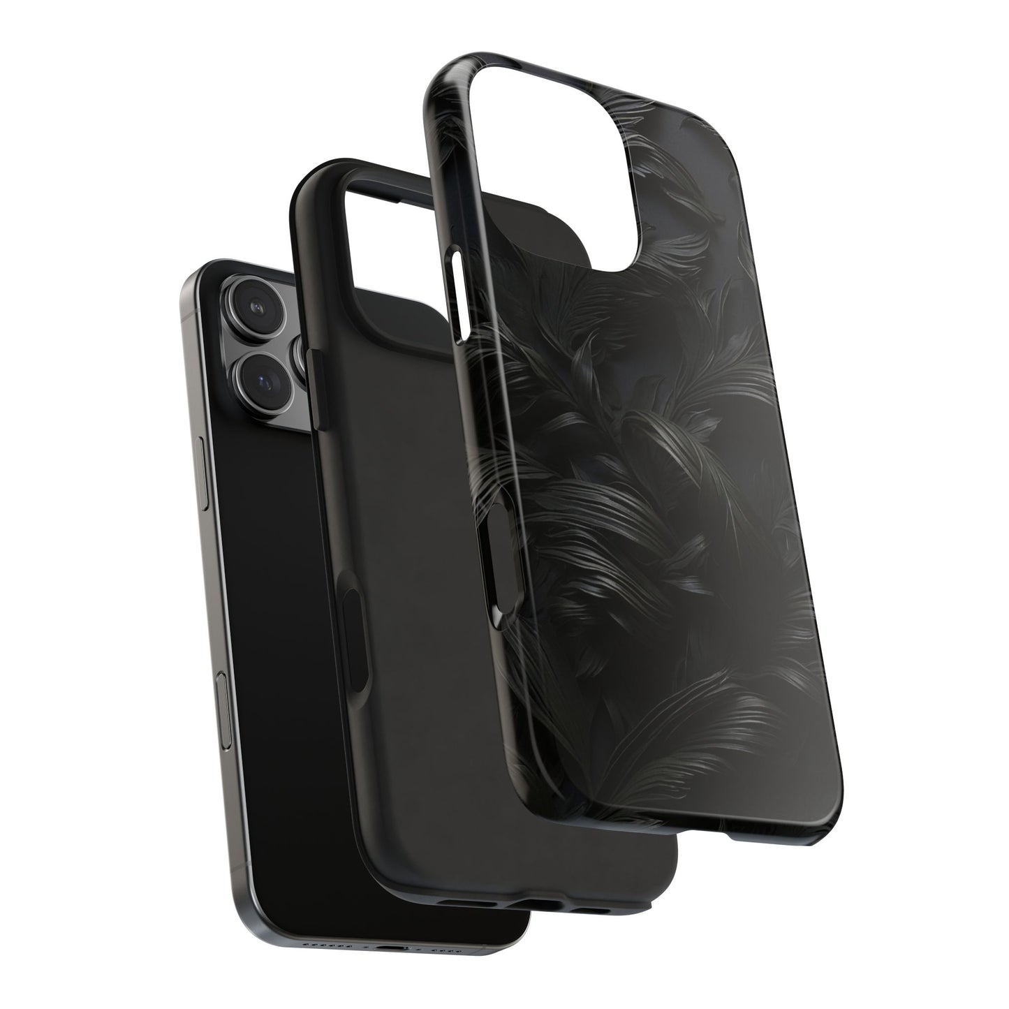 Black engraved Goth style Abstract Phone Case iPhone compatible