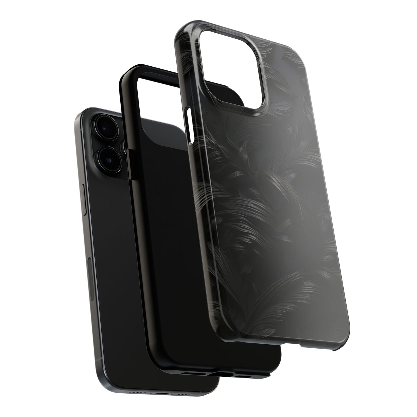 Black engraved Goth style Abstract Phone Case iPhone compatible