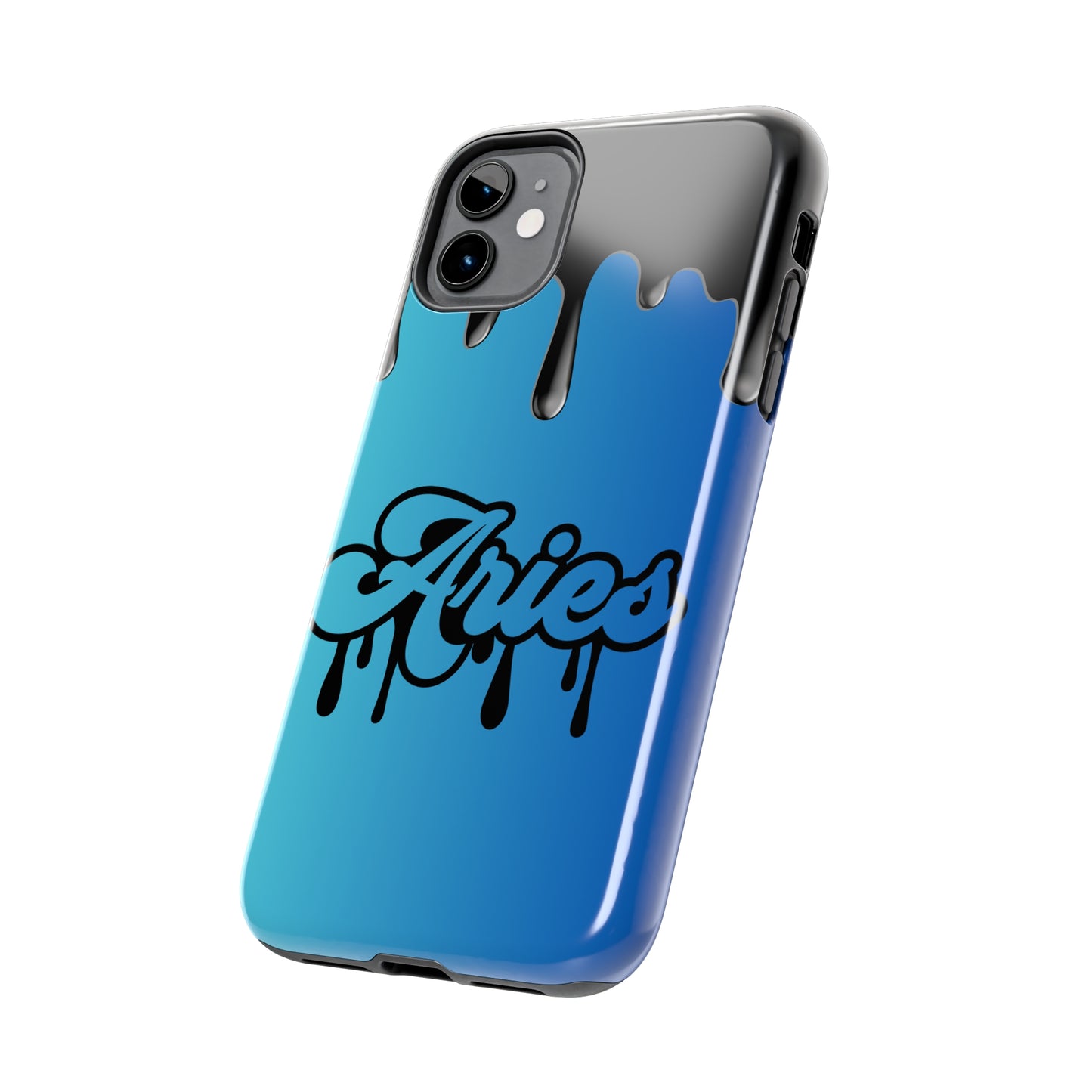 Blue drip Aries IPhone case