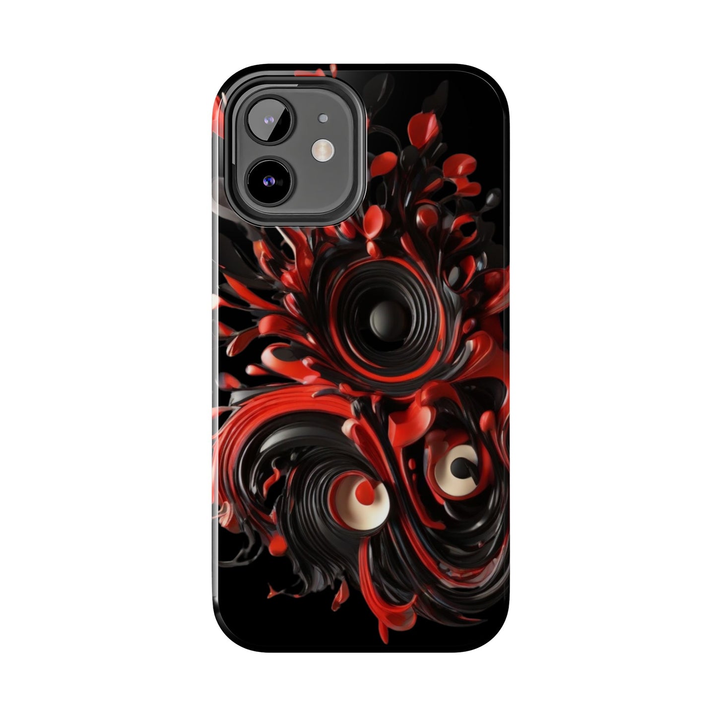 Red & Black Abstract Phone Case iPhone compatible