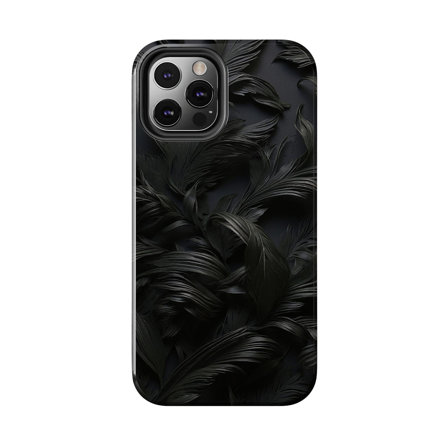 Black engraved Goth style Abstract Phone Case iPhone compatible