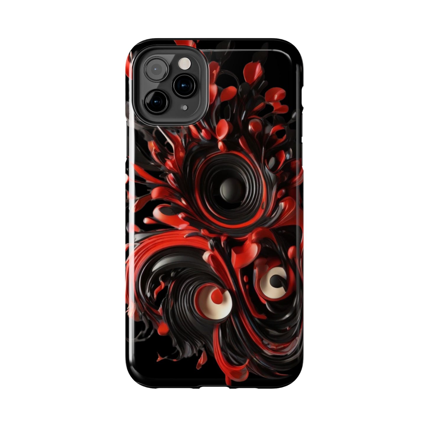 Red & Black Abstract Phone Case iPhone compatible