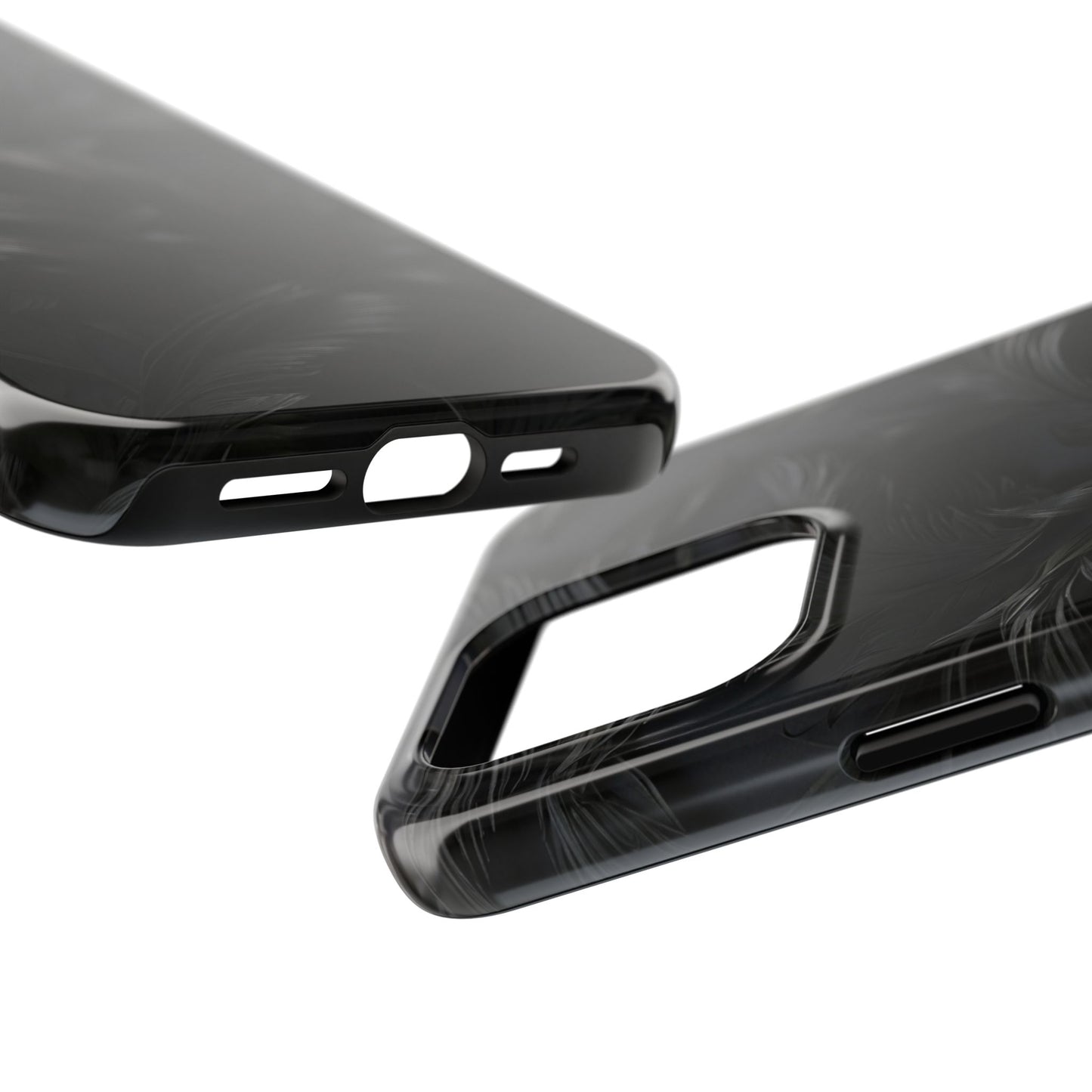 Black engraved Goth style Abstract Phone Case iPhone compatible