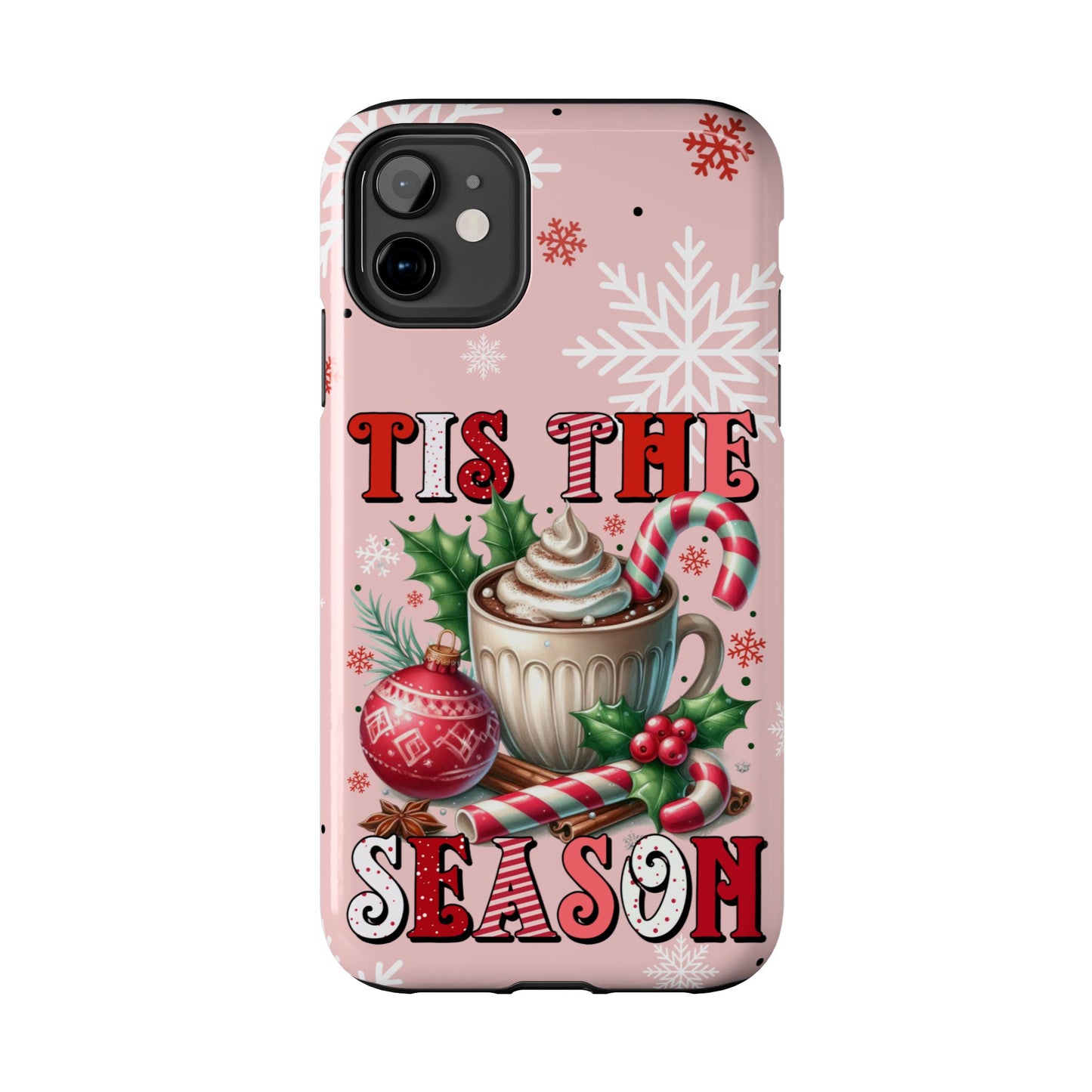 Candy Canes & Coco Christmas iPhone 16 Case, Christmas iPhone Cover, Festive Holiday Accessory, Cute Xmas Phone Protector, Winter Santa Tech