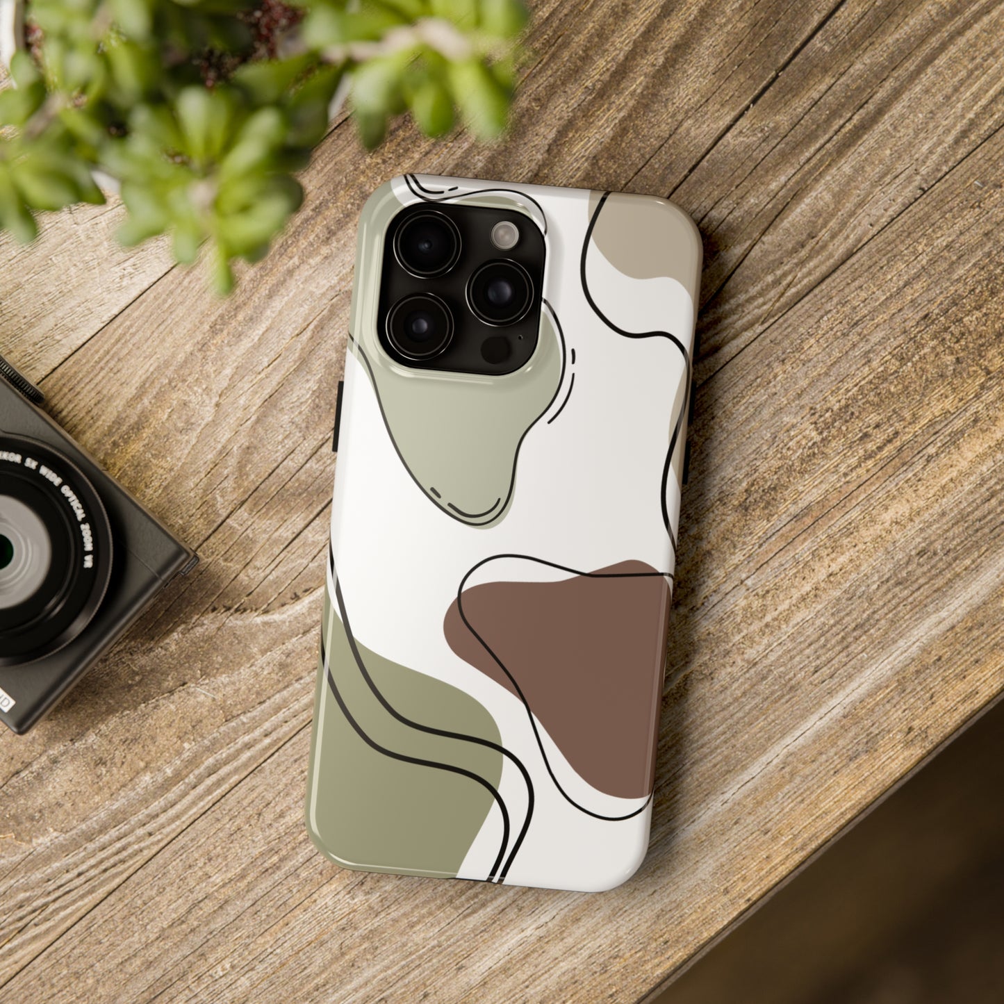 Boho green/ Tough iPhone Case/ Abstract