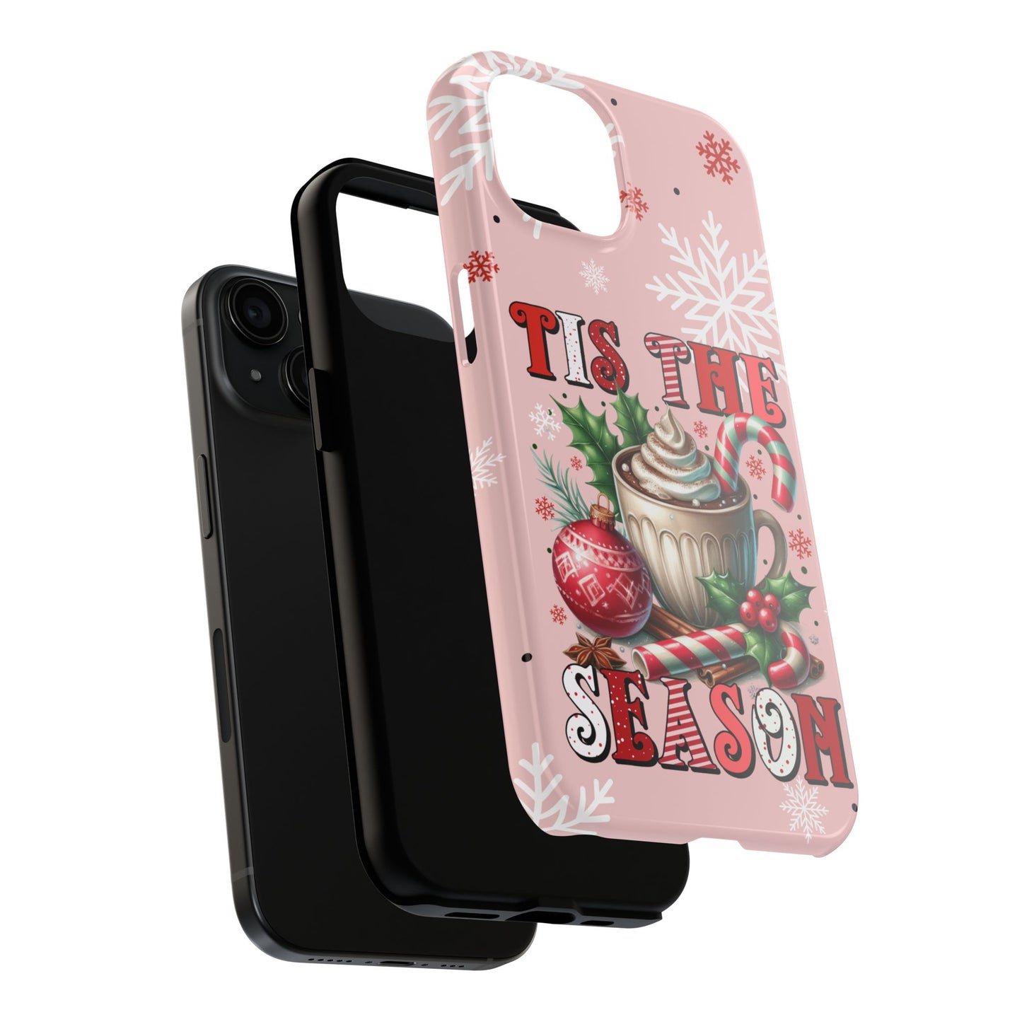 Candy Canes & Coco Christmas iPhone 16 Case, Christmas iPhone Cover, Festive Holiday Accessory, Cute Xmas Phone Protector, Winter Santa Tech