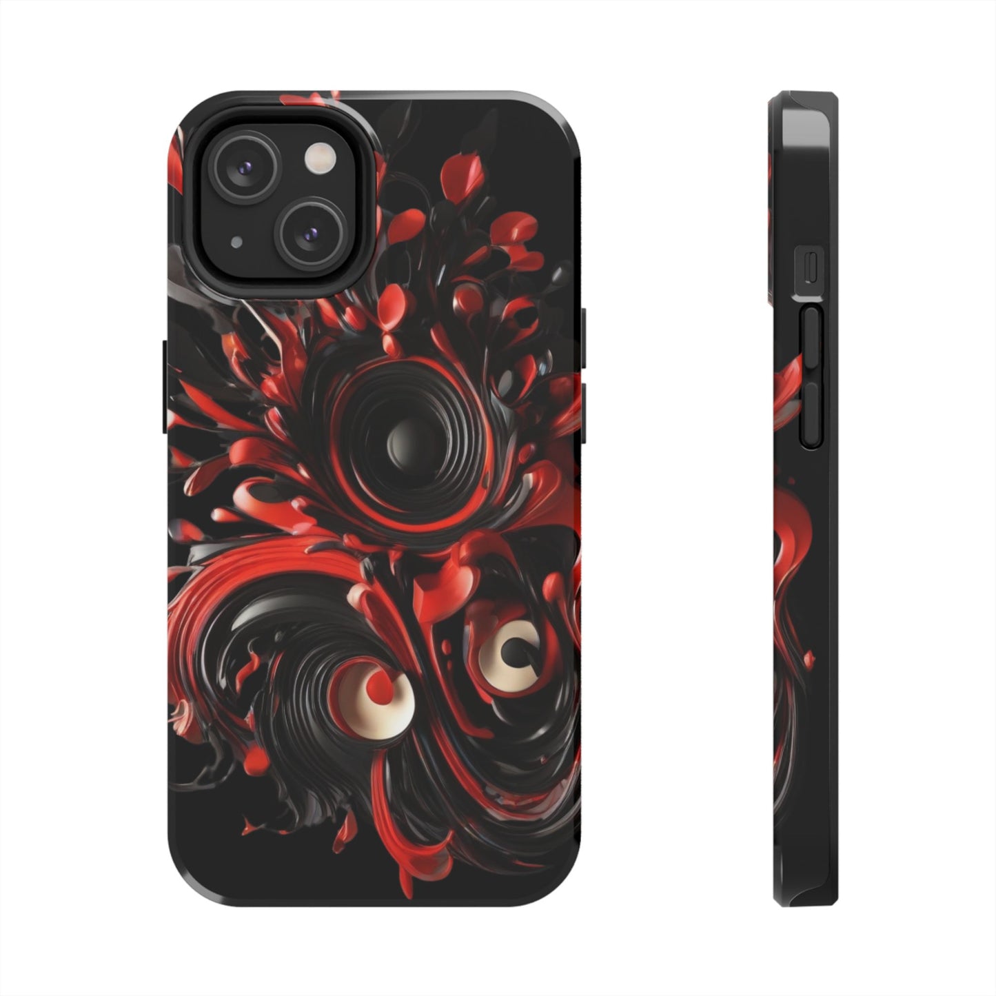Red & Black Abstract Phone Case iPhone compatible