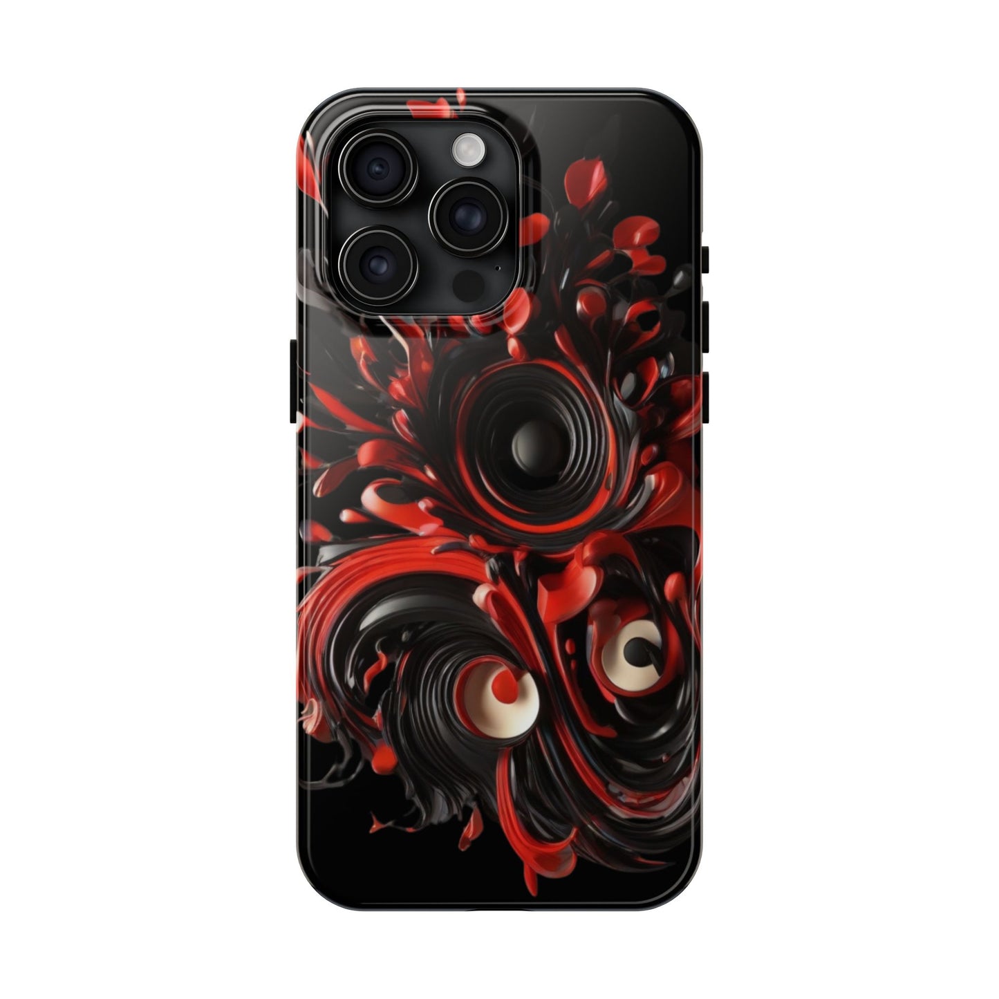 Red & Black Abstract Phone Case iPhone compatible