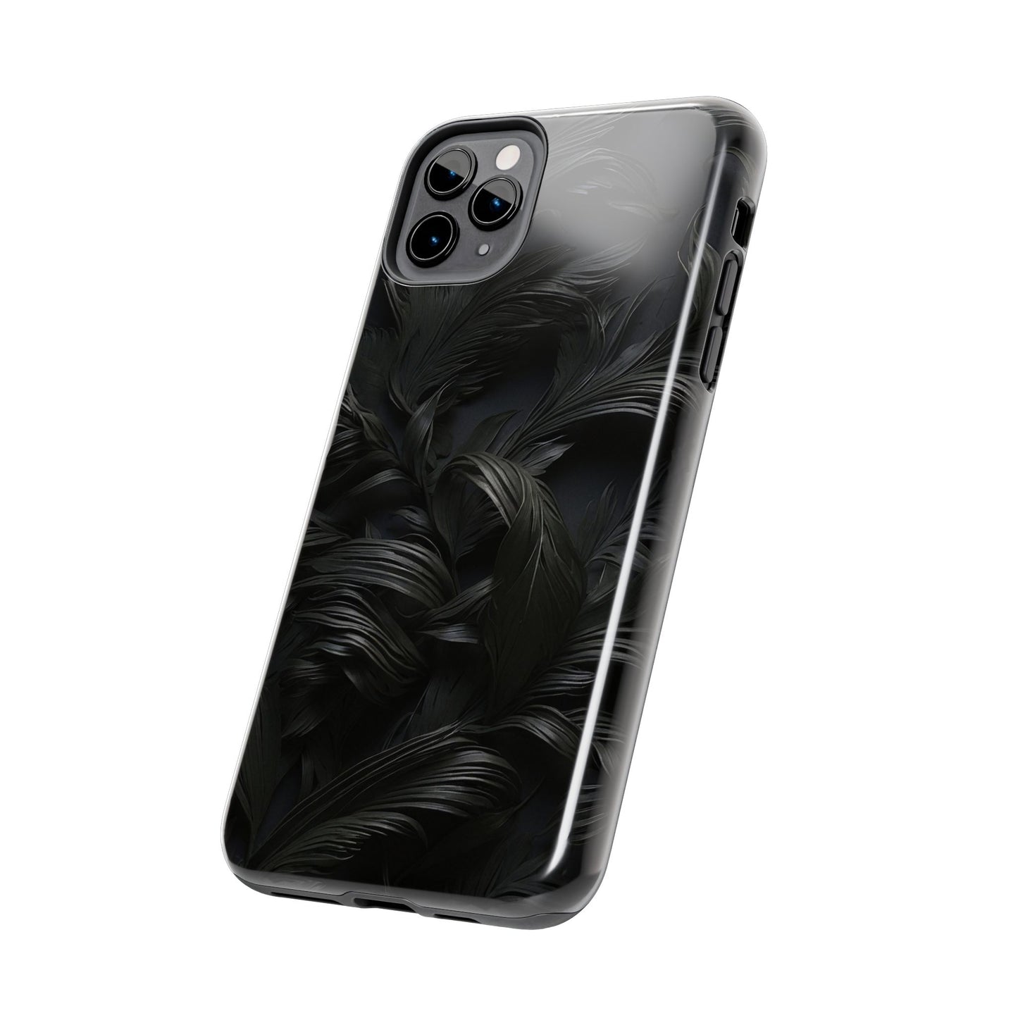 Black engraved Goth style Abstract Phone Case iPhone compatible