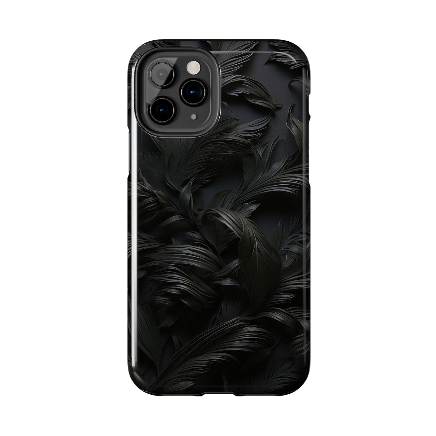 Black engraved Goth style Abstract Phone Case iPhone compatible