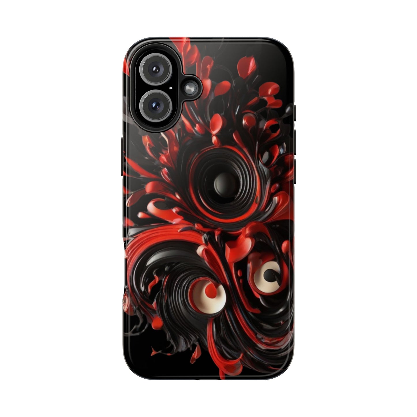 Red & Black Abstract Phone Case iPhone compatible
