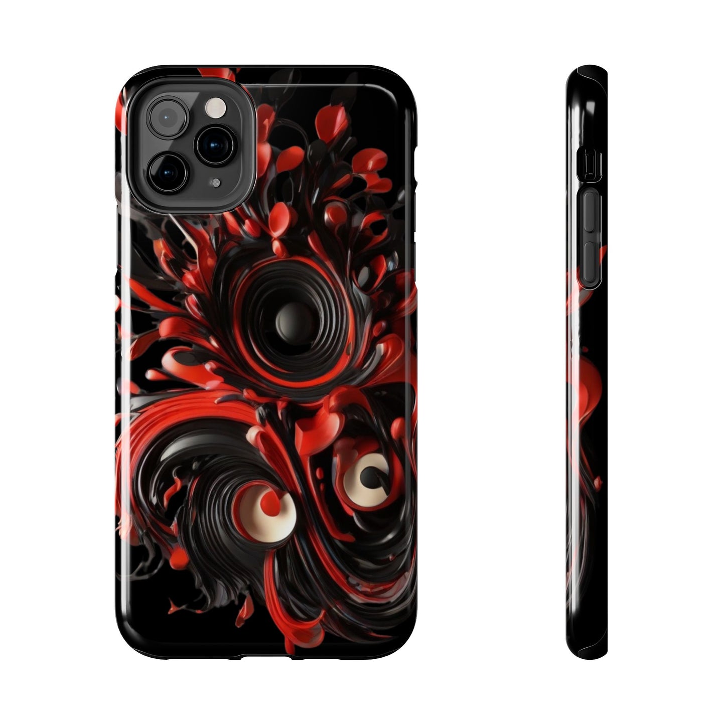 Red & Black Abstract Phone Case iPhone compatible