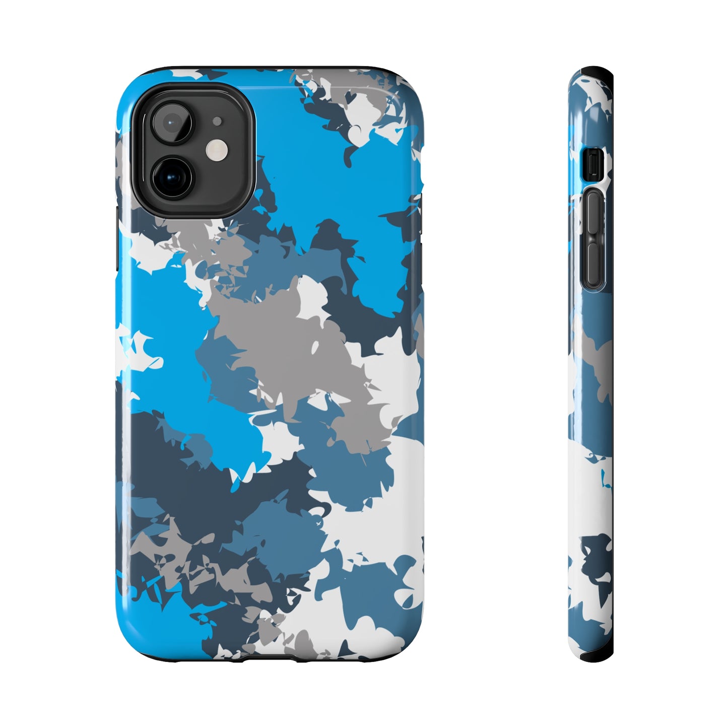 Blue & grey camo phone case iPhone 15 accessories