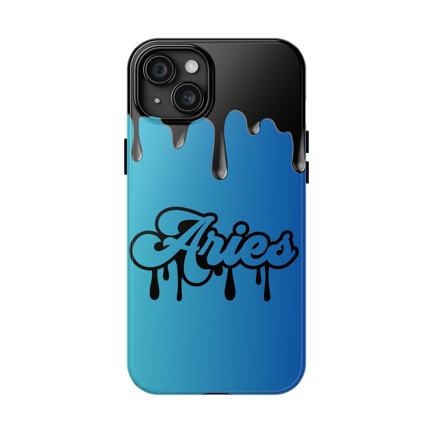 Blue drip Aries IPhone case