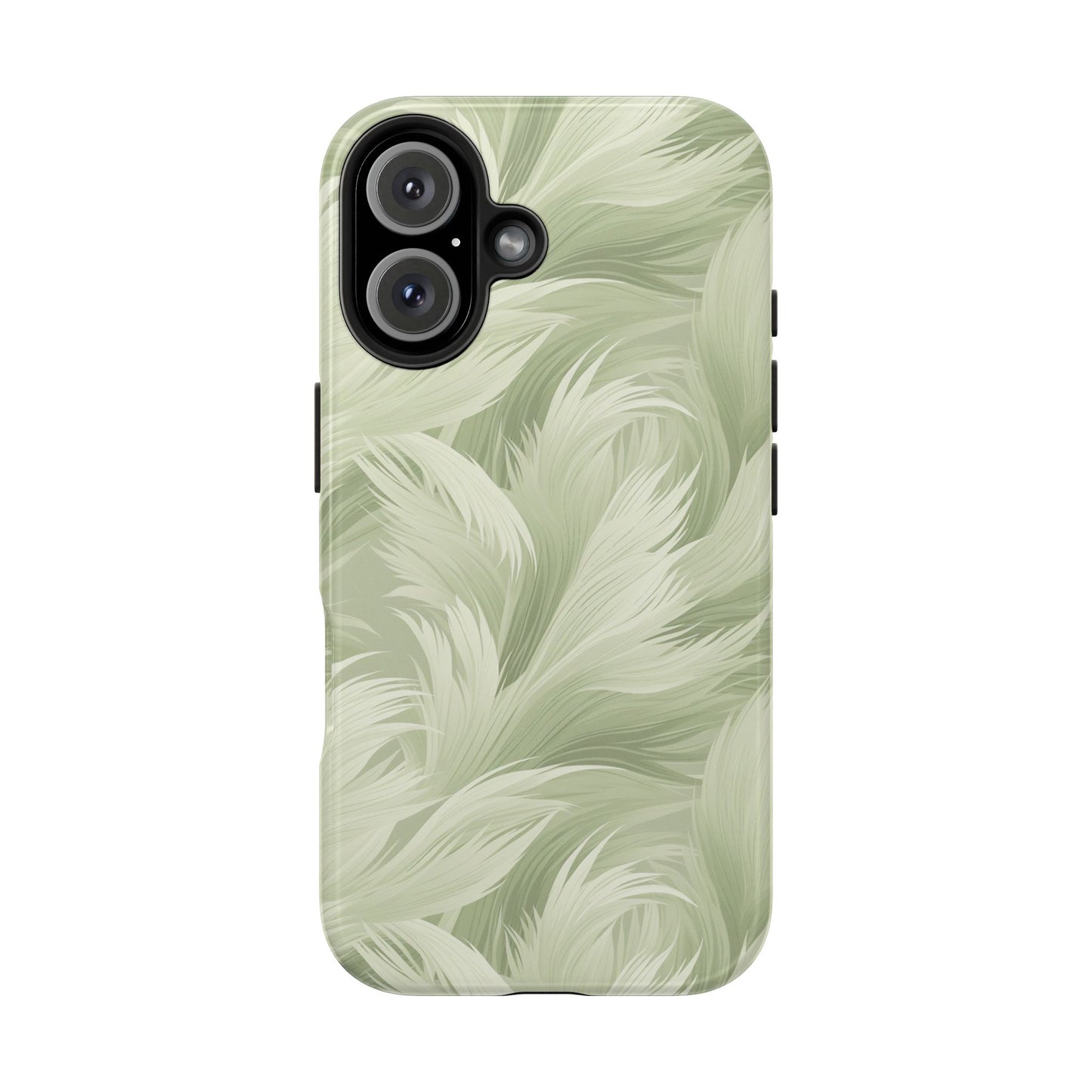 Feathered sage green Abstract Phone Case iPhone compatible