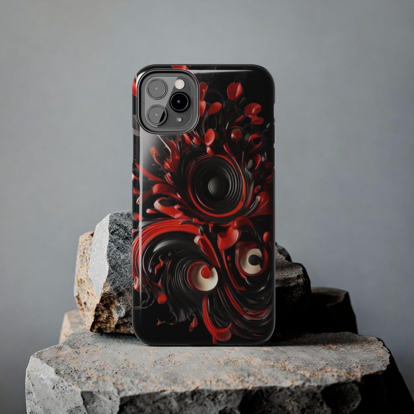 Red & Black Abstract Phone Case iPhone compatible