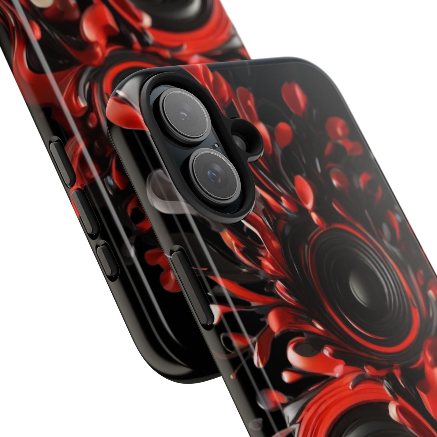 Red & Black Abstract Phone Case iPhone compatible