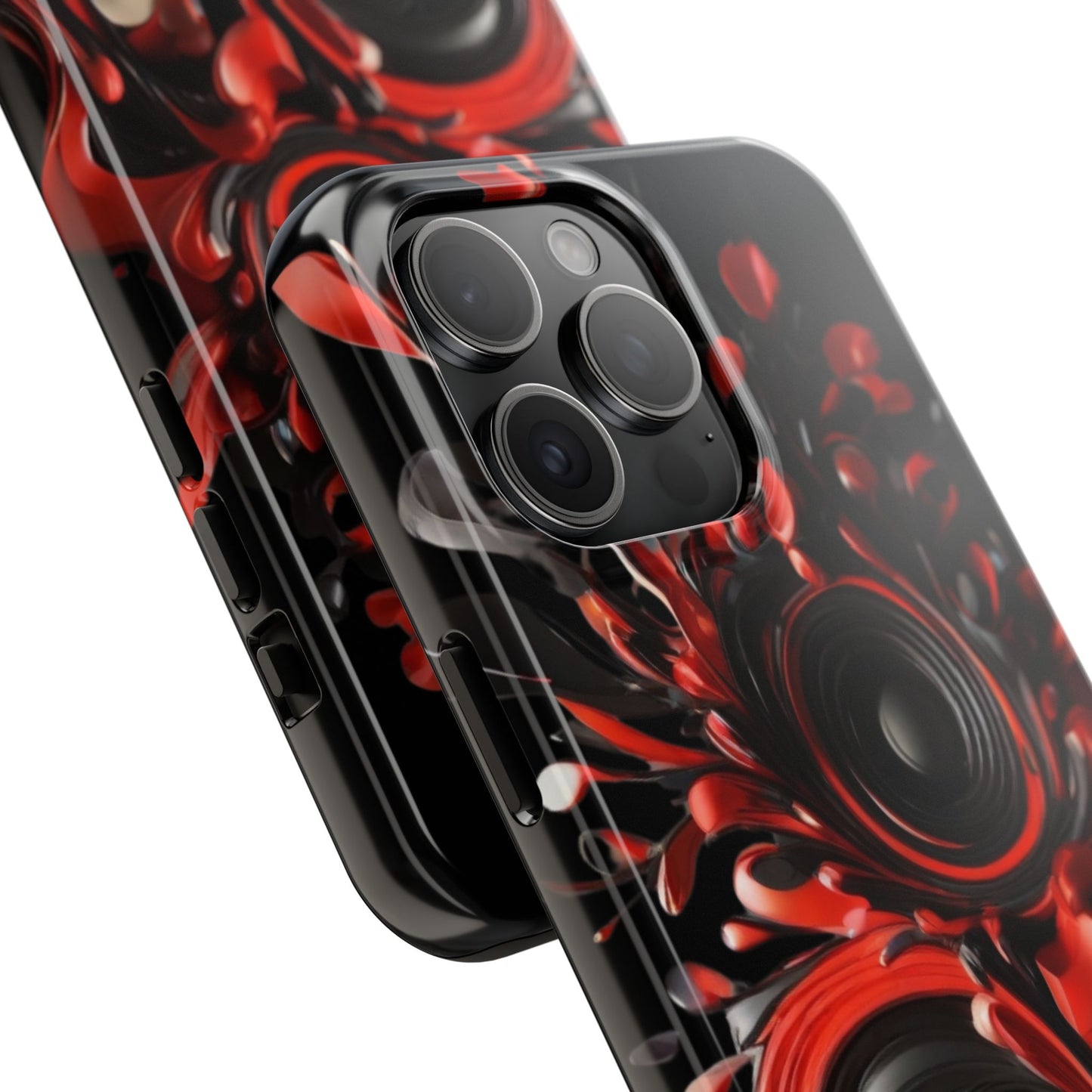 Red & Black Abstract Phone Case iPhone compatible