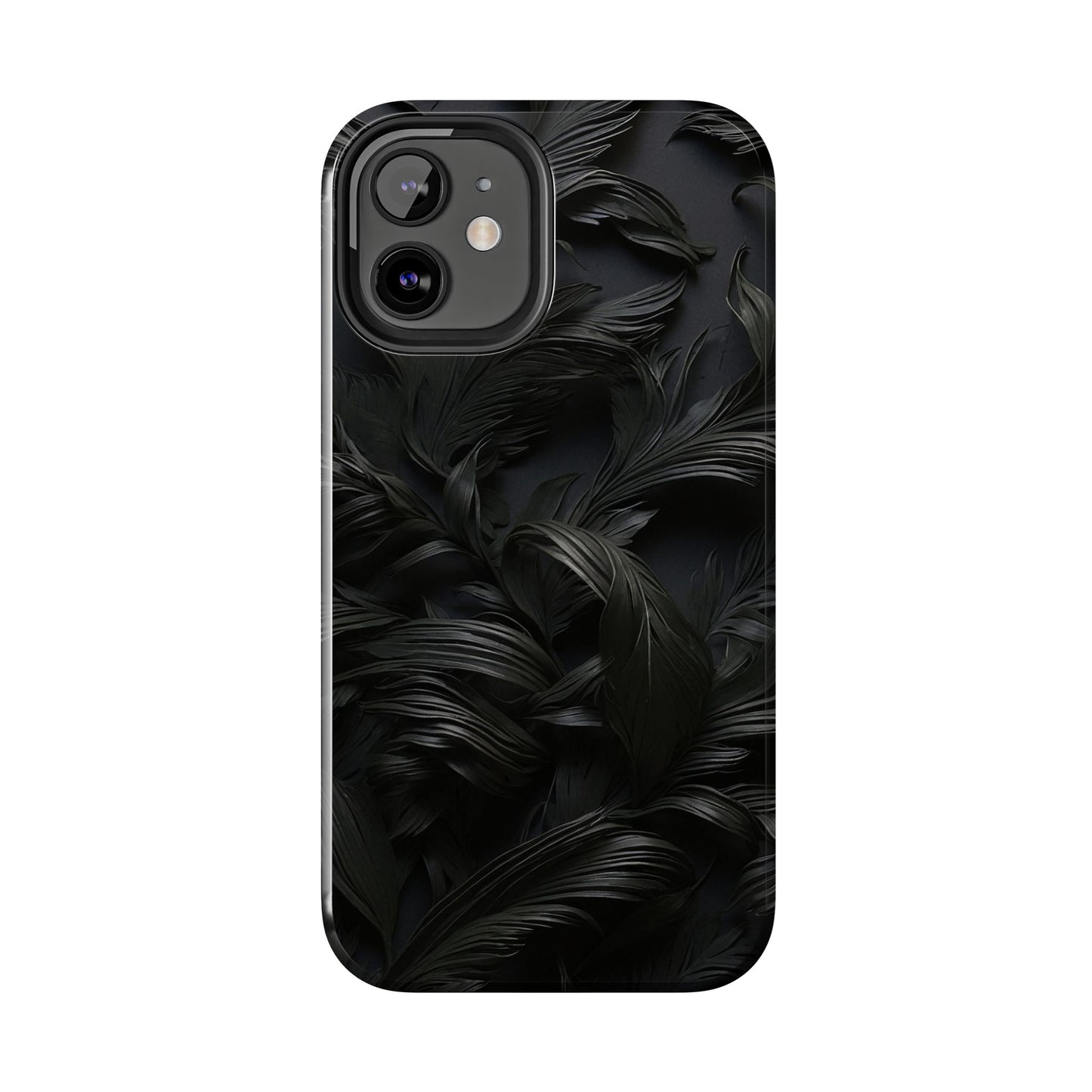 Black engraved Goth style Abstract Phone Case iPhone compatible