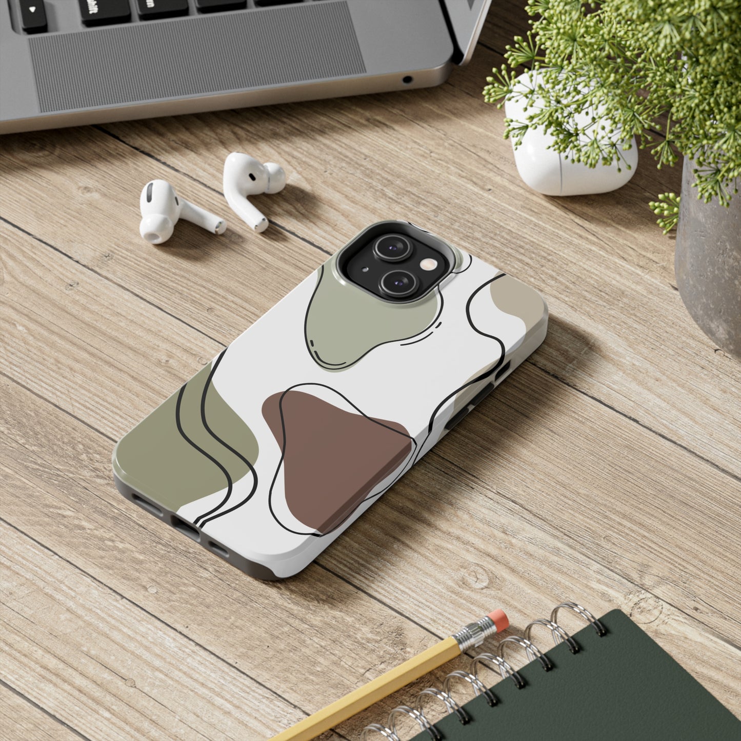 Boho green/ Tough iPhone Case/ Abstract