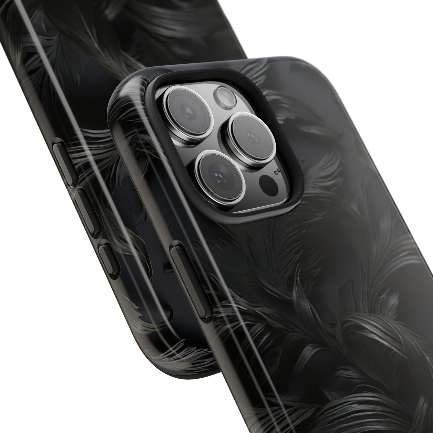 Black engraved Goth style Abstract Phone Case iPhone compatible