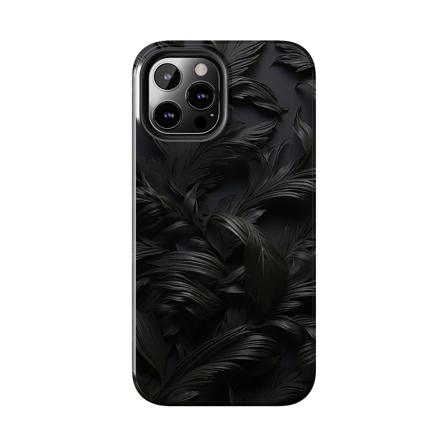 Black engraved Goth style Abstract Phone Case iPhone compatible