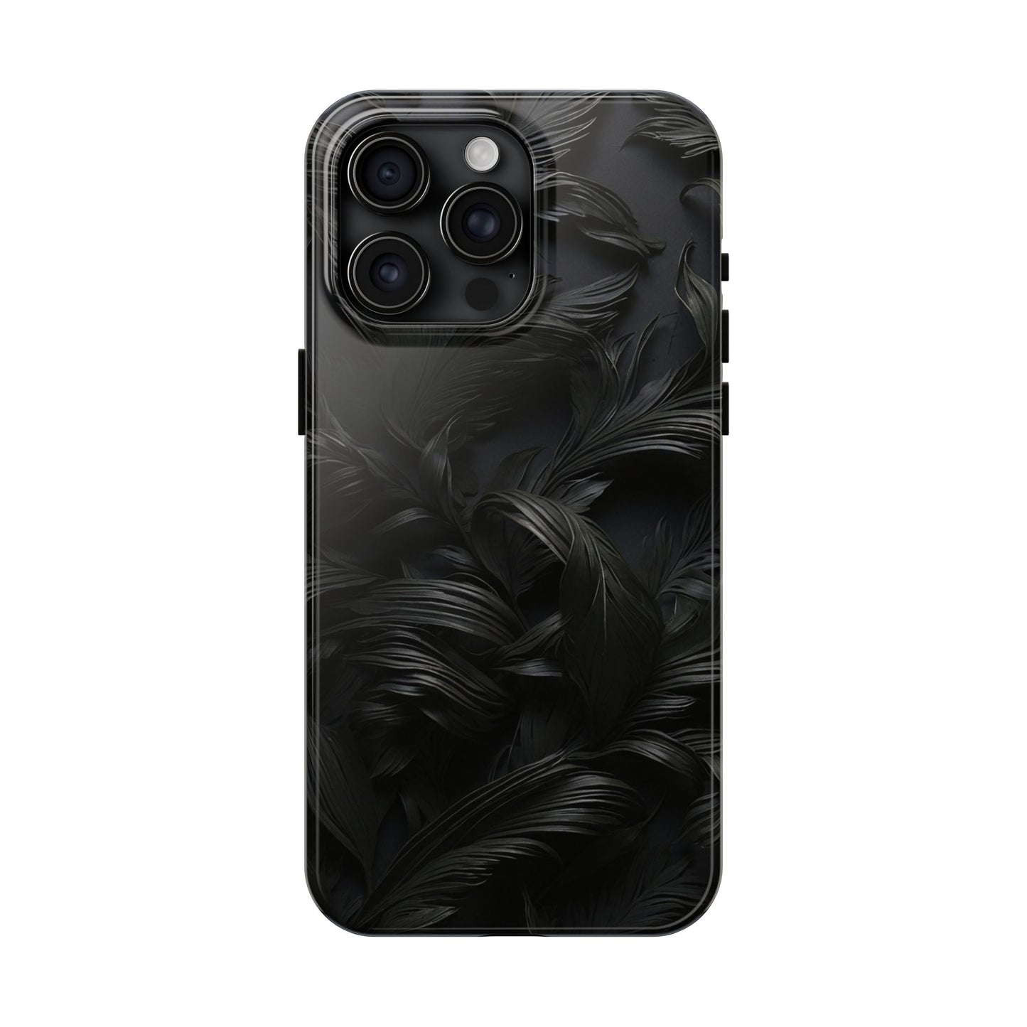 Black engraved Goth style Abstract Phone Case iPhone compatible