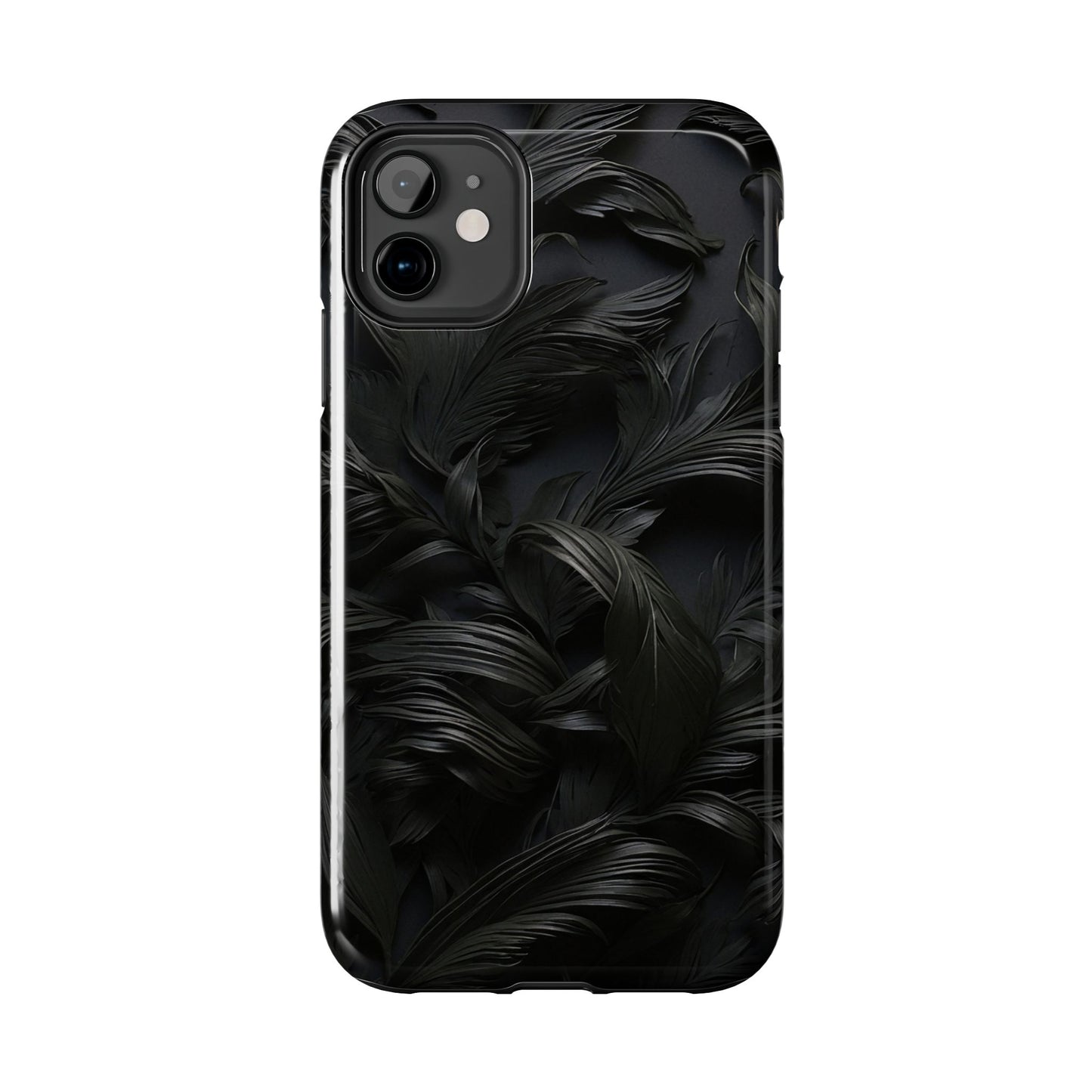 Black engraved Goth style Abstract Phone Case iPhone compatible