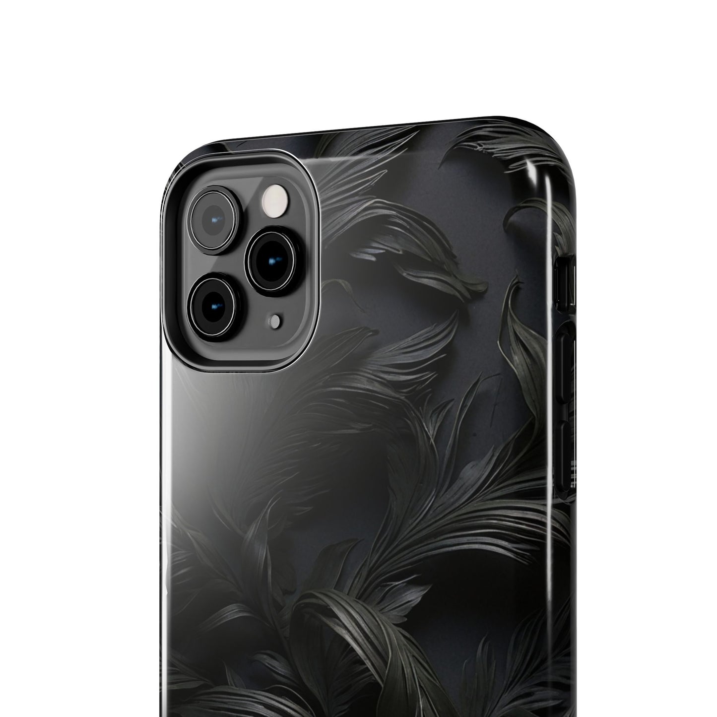 Black engraved Goth style Abstract Phone Case iPhone compatible