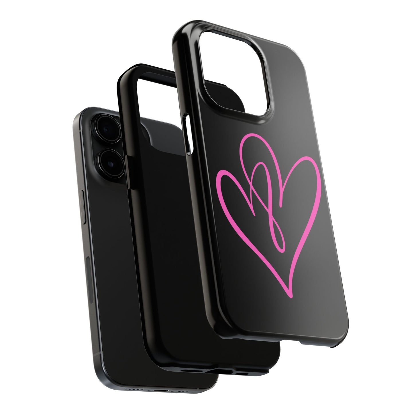 Intertwine pink hearts- Valentines day iPhone case- Romantic & stylish design