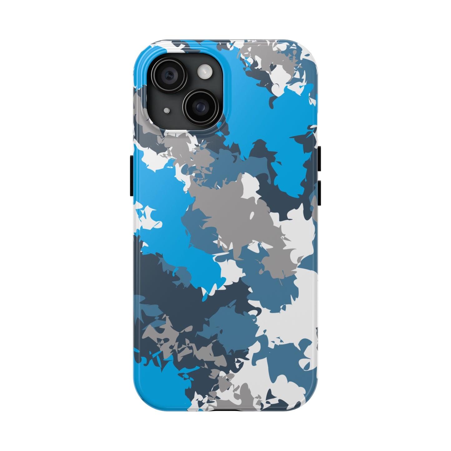 Blue & grey camo phone case iPhone 15 accessories