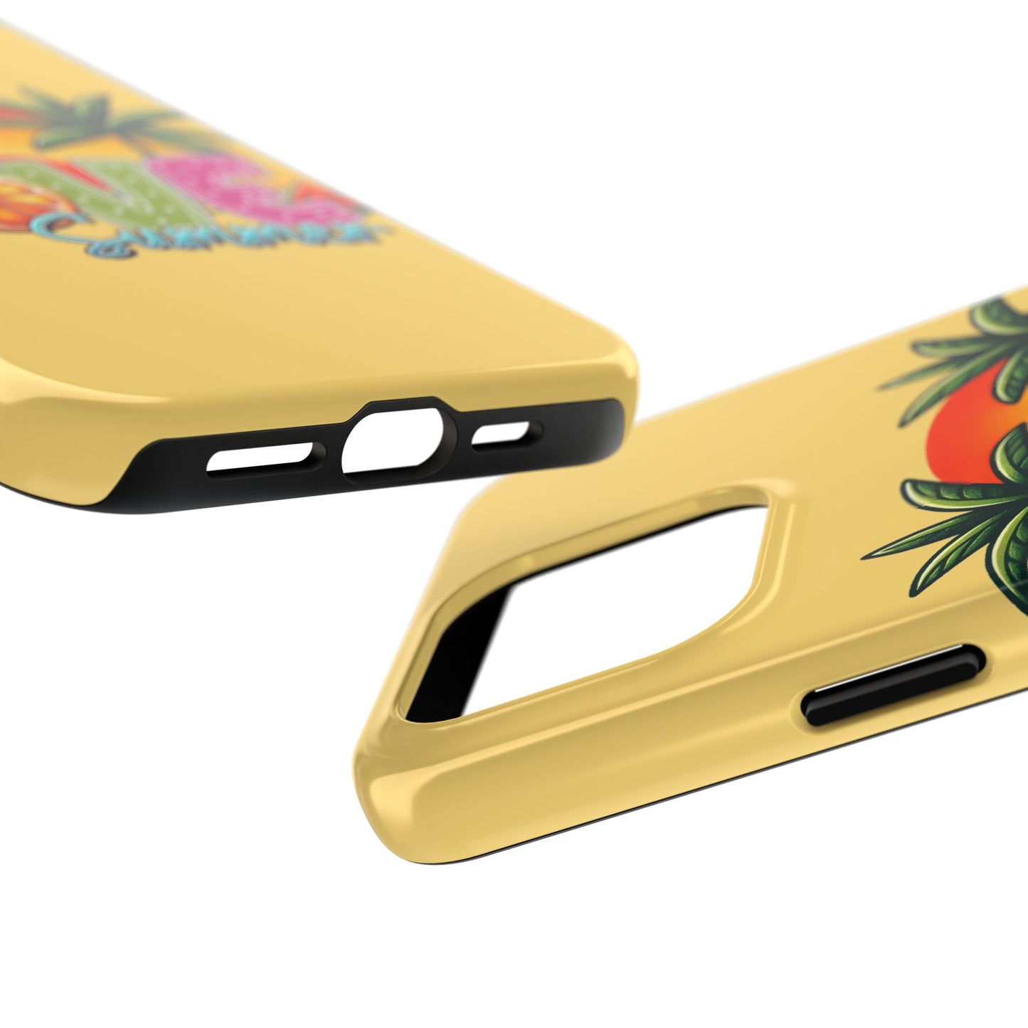 Yellow love summer aesthetics iPhone case. Compatible with iPhone models 11-16 Custom phone case for smartphones. design for Girls, Woman