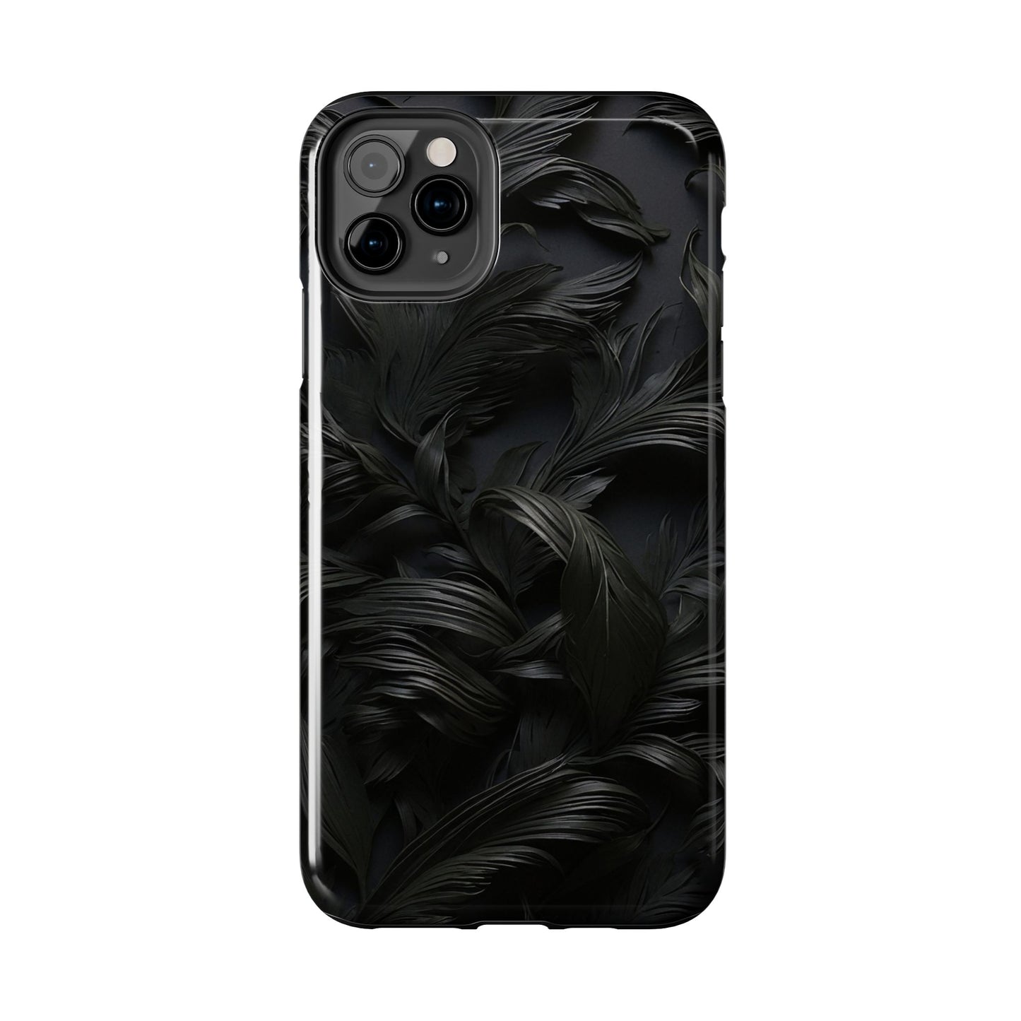 Black engraved Goth style Abstract Phone Case iPhone compatible