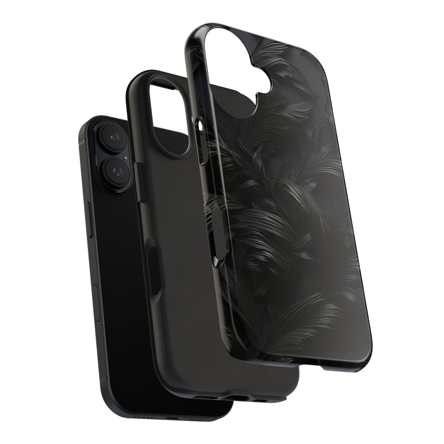 Black engraved Goth style Abstract Phone Case iPhone compatible