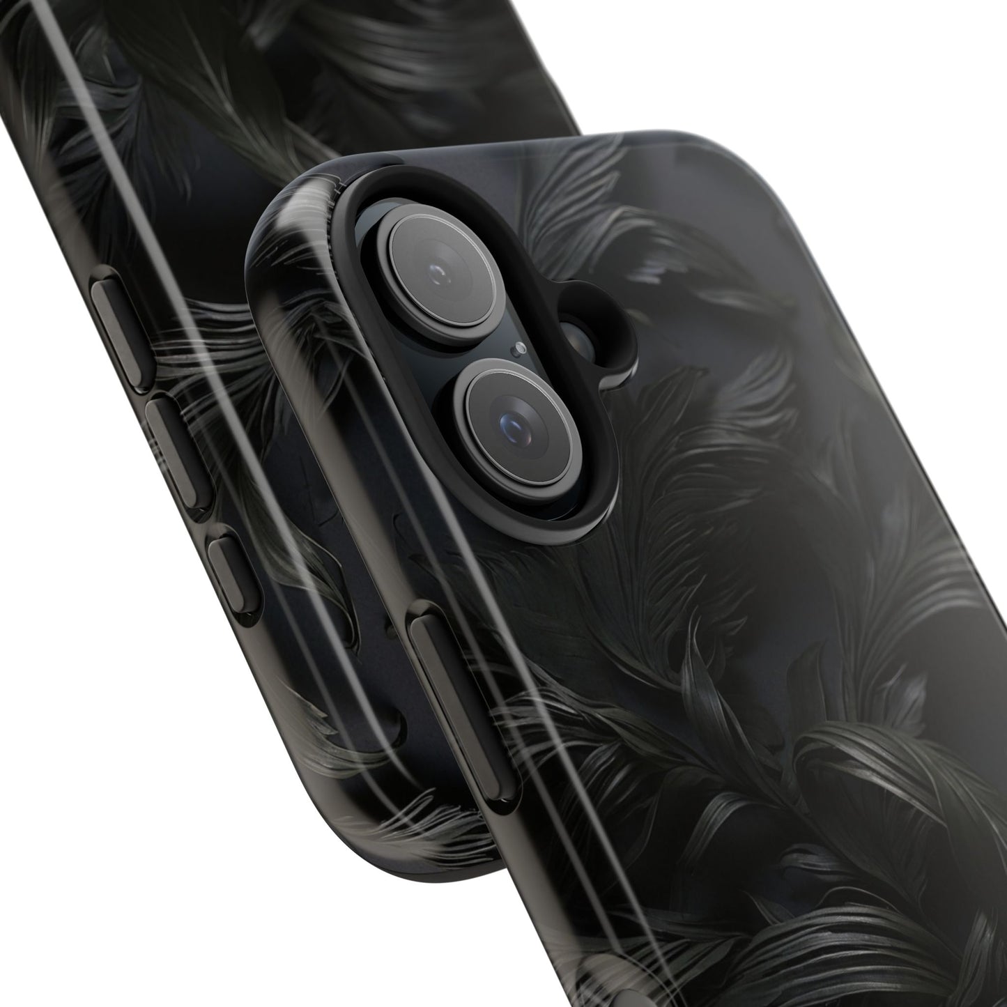 Black engraved Goth style Abstract Phone Case iPhone compatible
