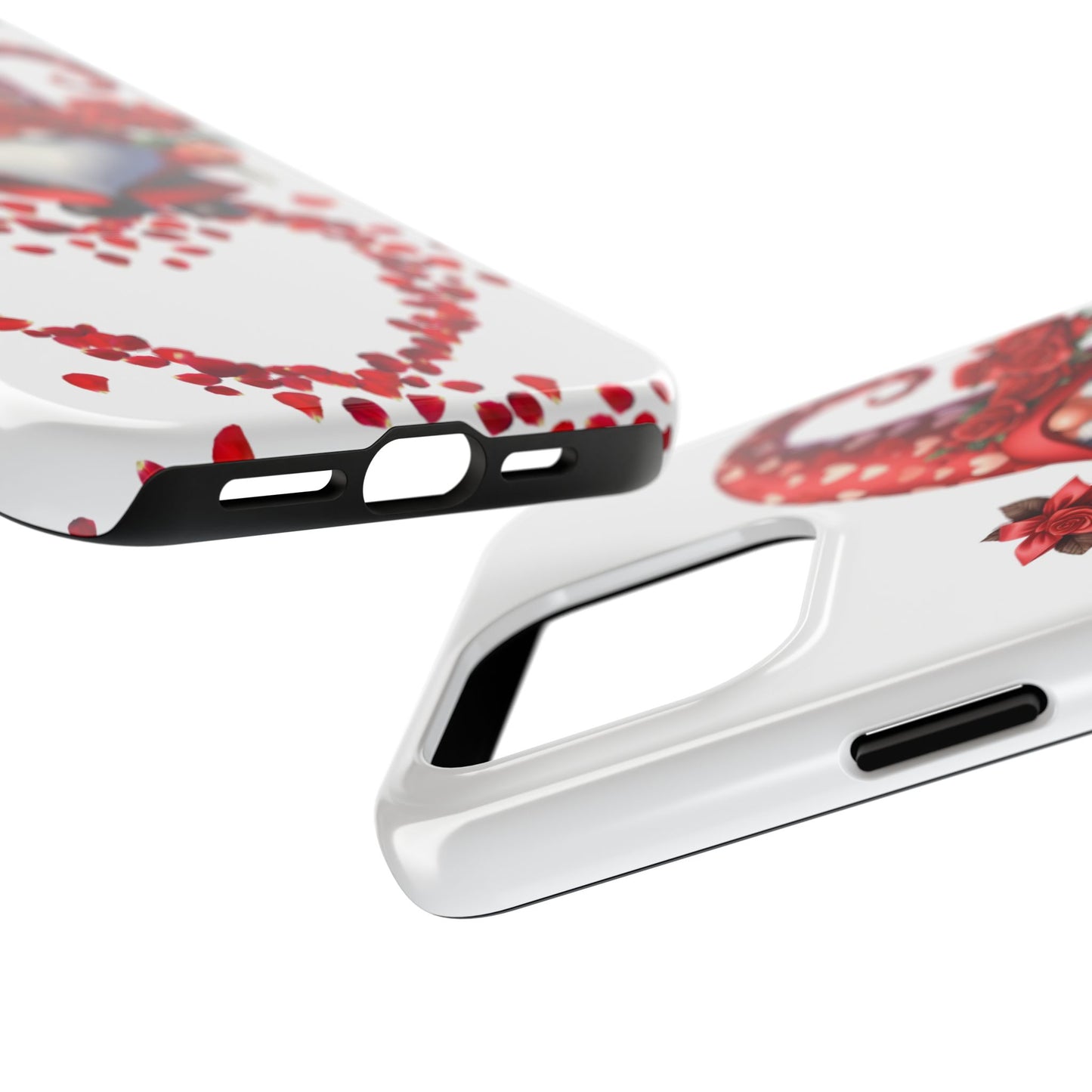 Gnome with roses-Valentines day iPhone case- Romantic & stylish design