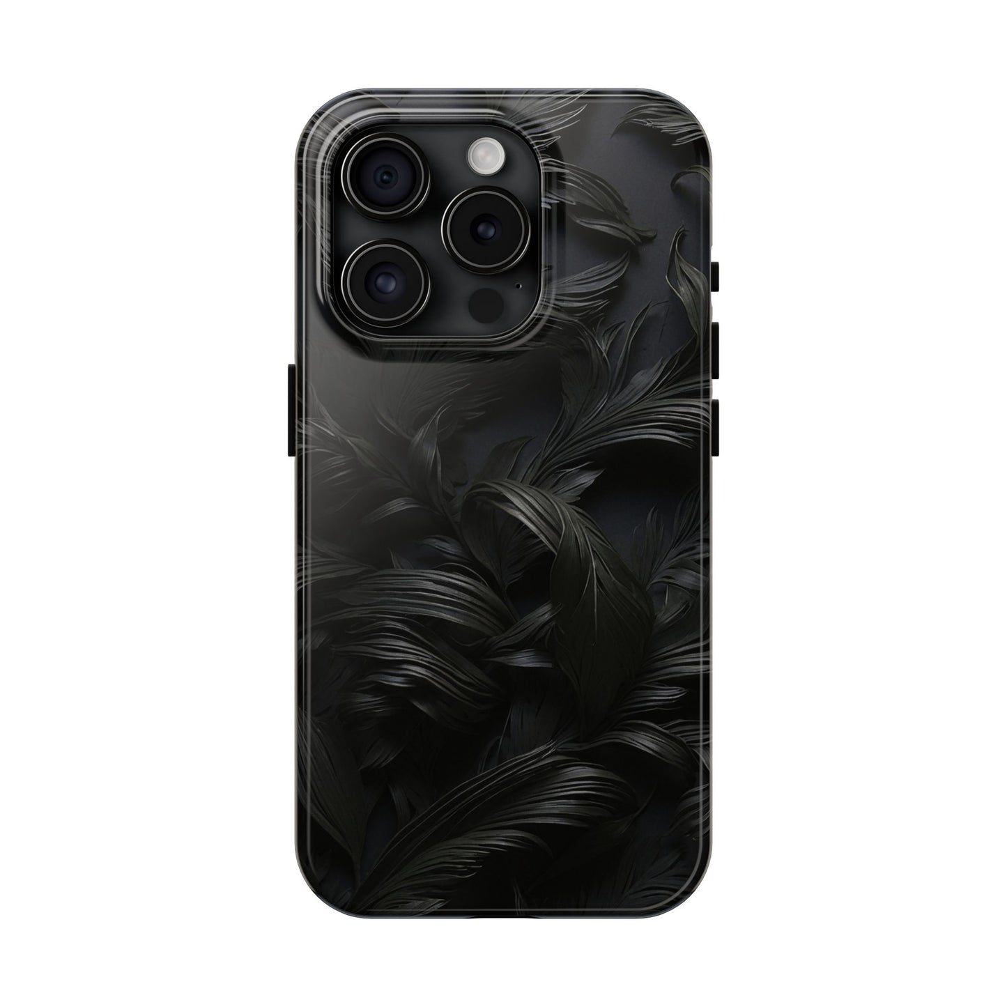 Black engraved Goth style Abstract Phone Case iPhone compatible