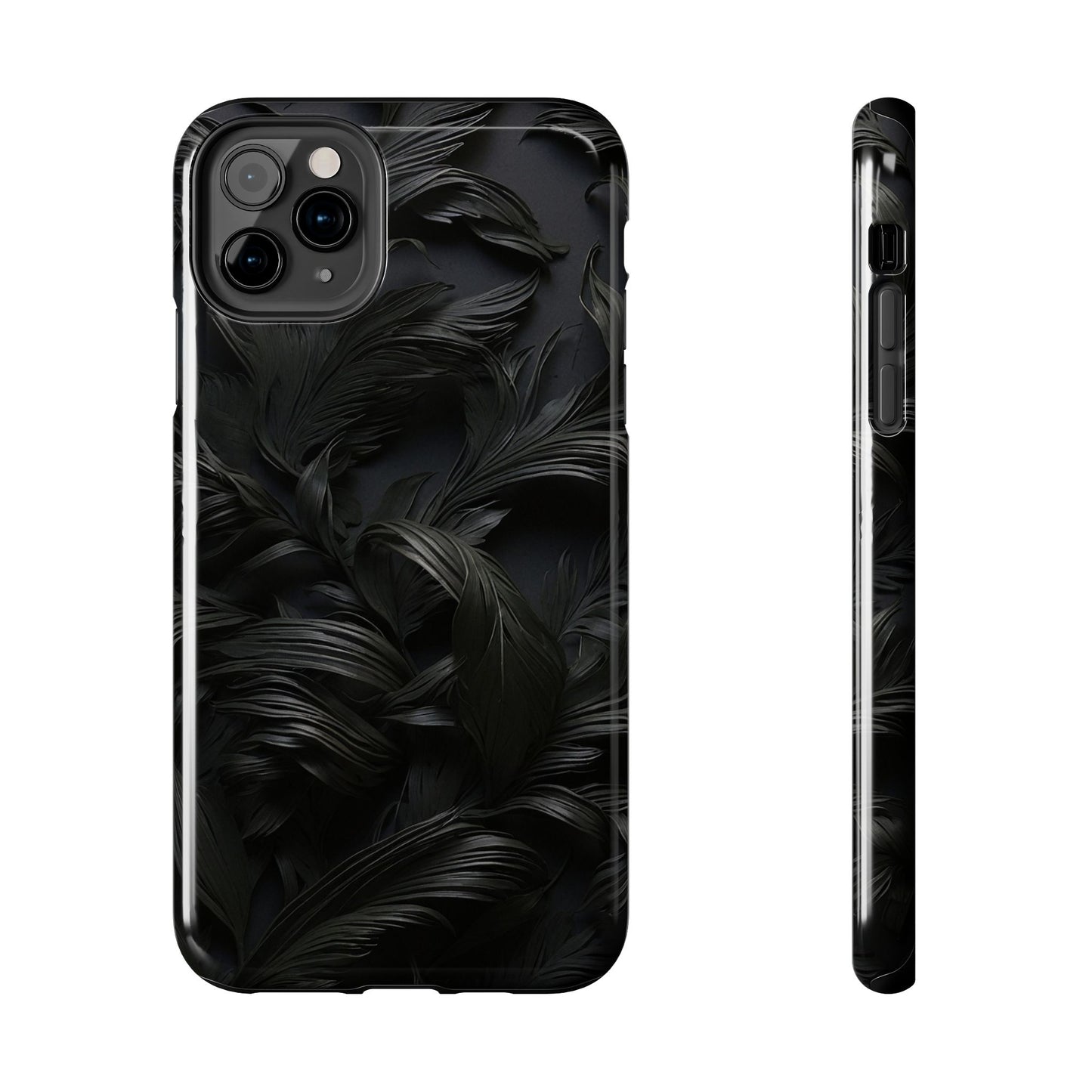 Black engraved Goth style Abstract Phone Case iPhone compatible