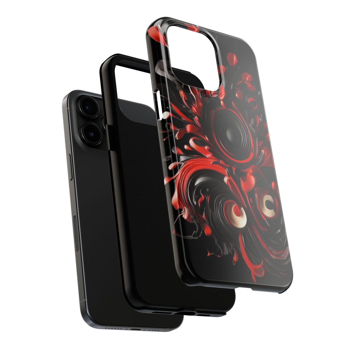 Red & Black Abstract Phone Case iPhone compatible